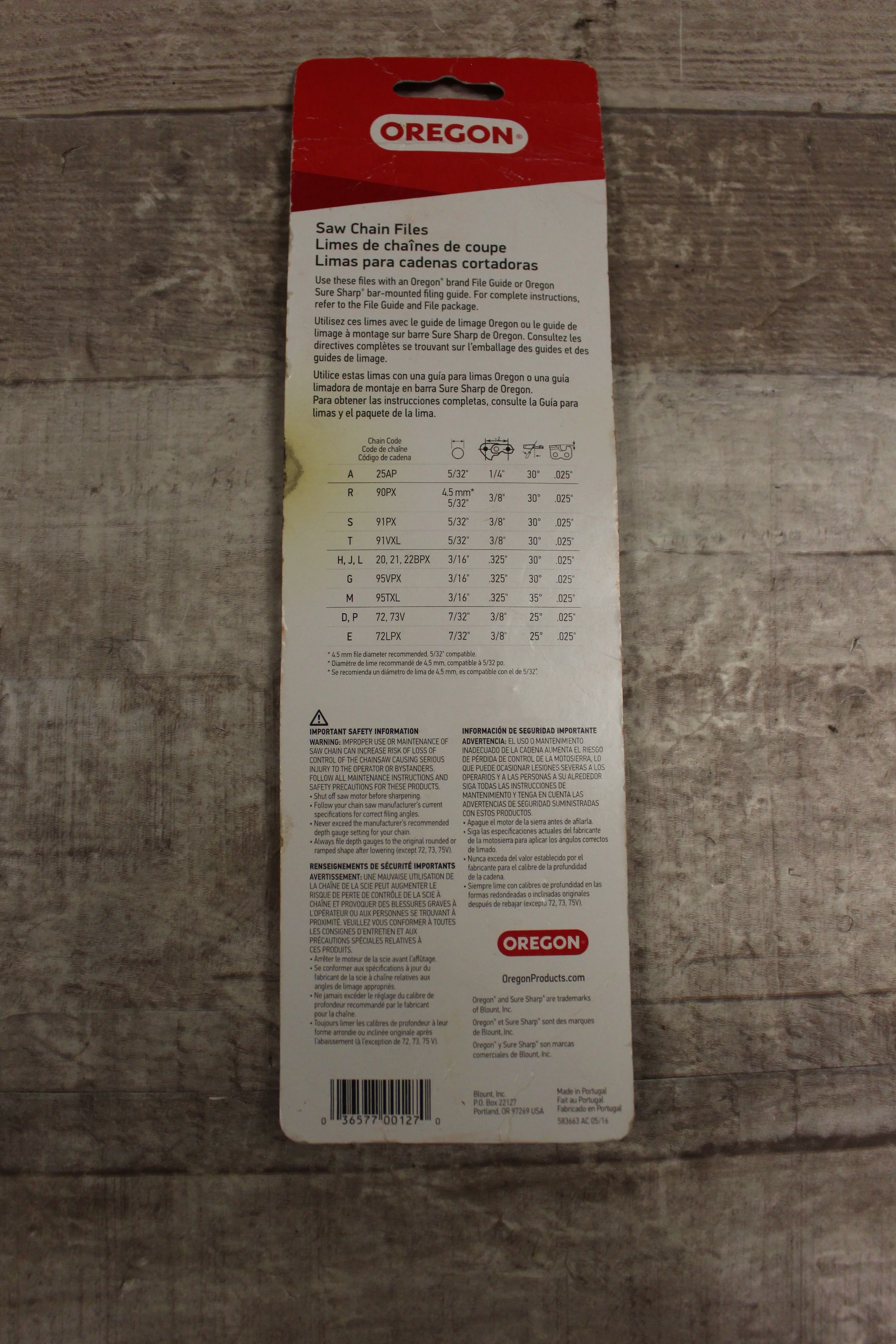 Orgeon Company 5/32" Saw Chain Files -New - Image 2