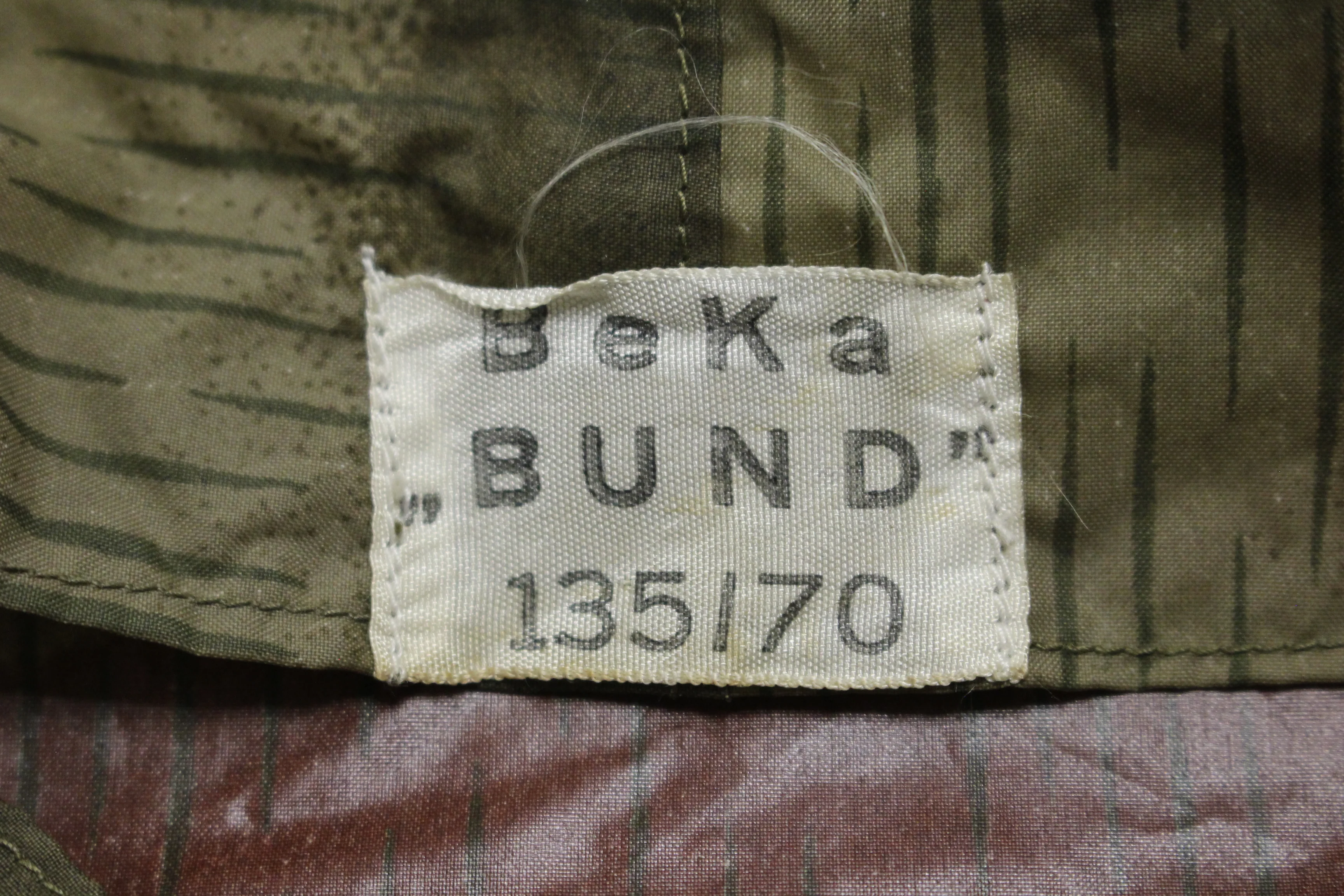 Original German Border Police BGS Poncho - Tan & Water Swamp Camo - Used - Image 3