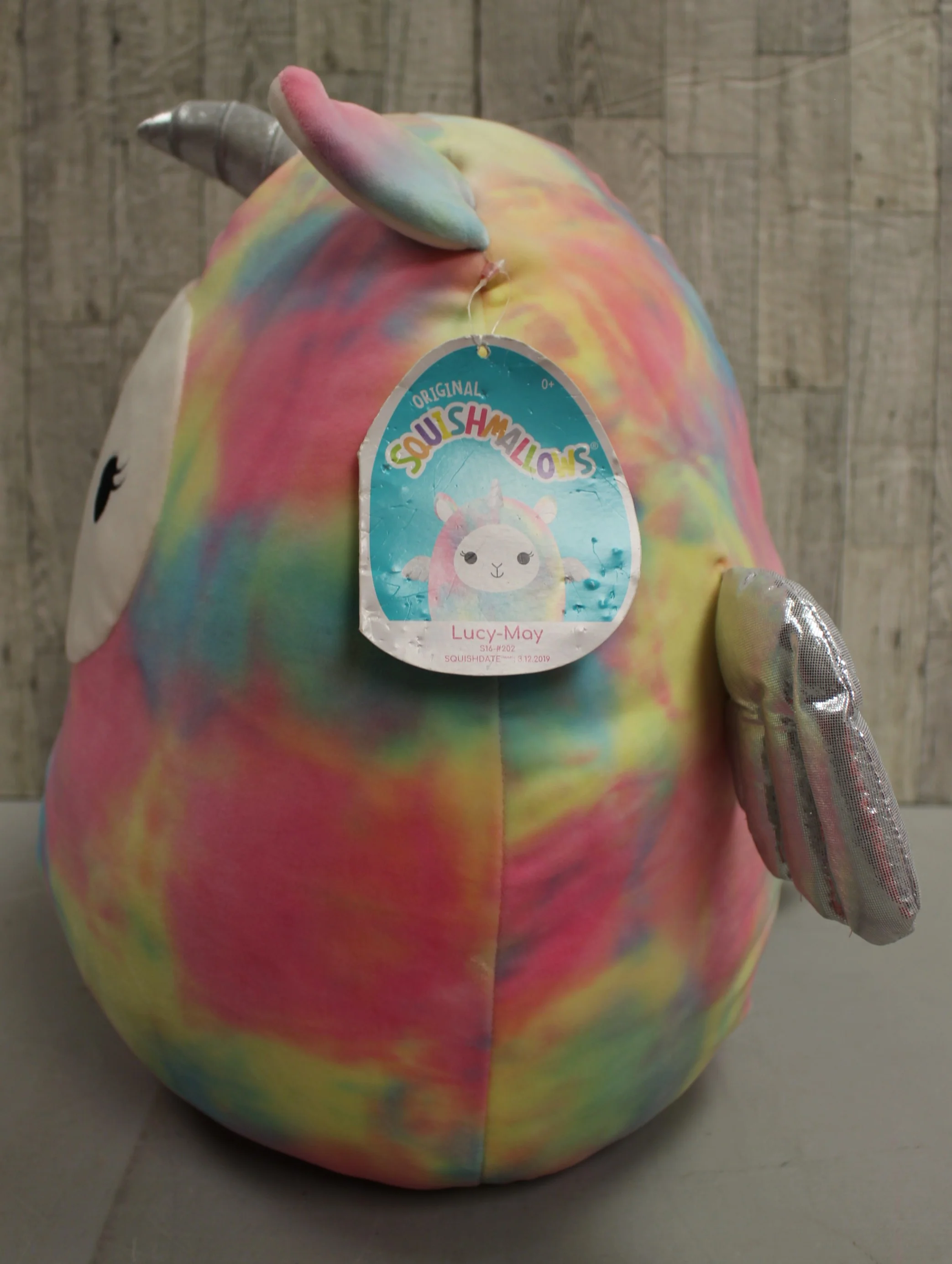 Original Squishmallow - Lucy-May - Llama Pegacorn Rainbow - 16" Tall - Used - Image 2