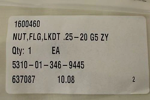 Oshkosh Corp Self-Locking Extended Washer Nut 1600460, 3901448,5310-01-346-9445 - Image 2