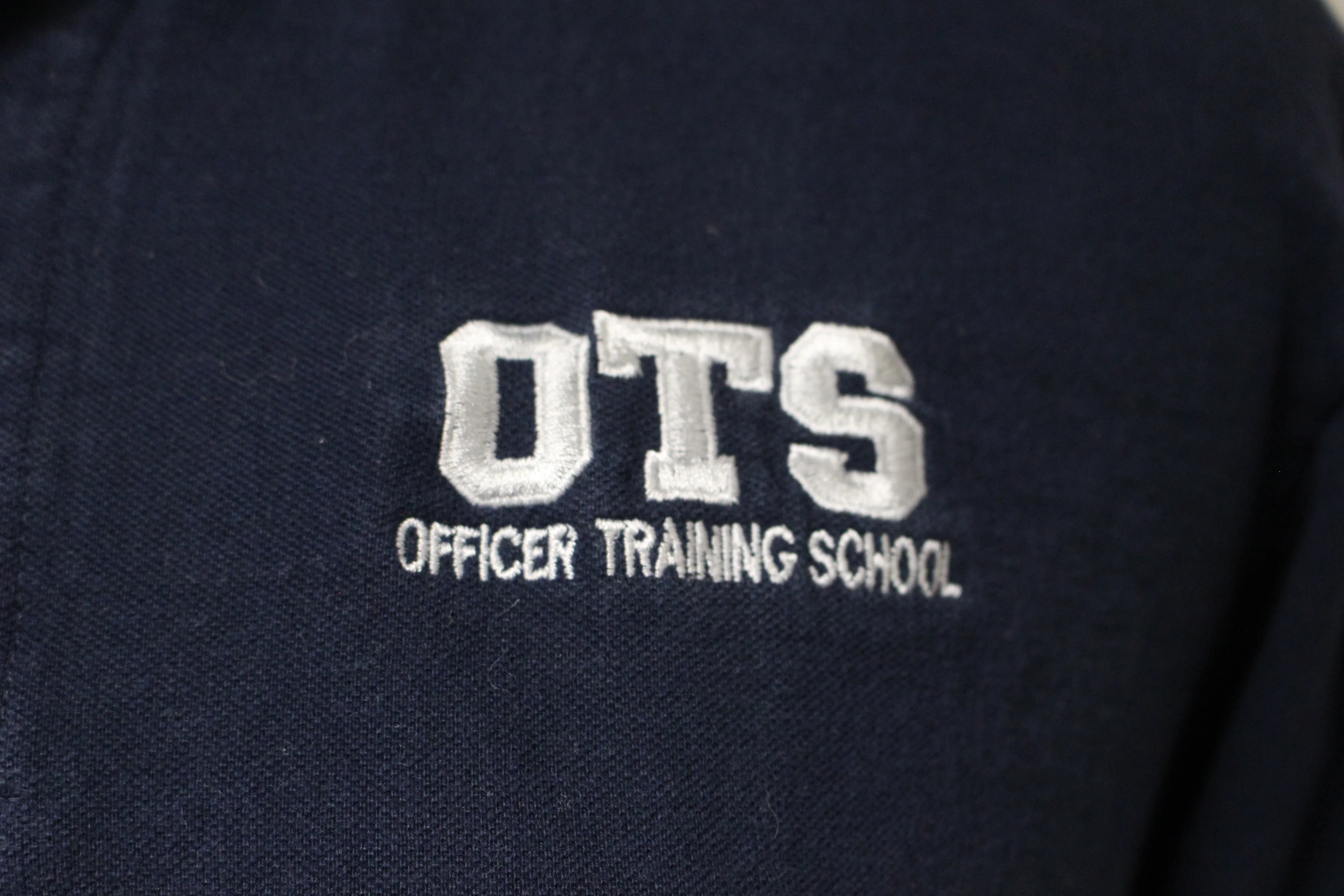 OTS Officer Training School Short Sleeve Polo Shirt - HOYAS - Navy Blue - Small - Image 2