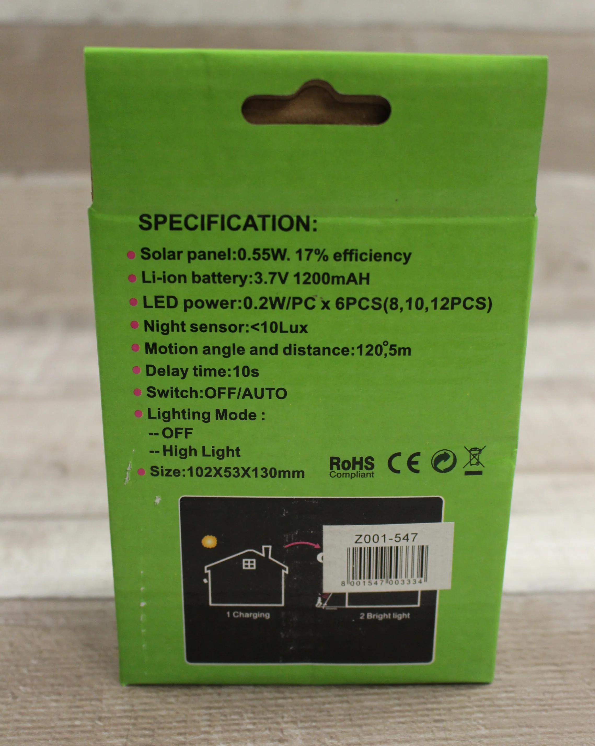 Outdoor 20 LED Solar Wall Lights Power Motion Sensor - New - Image 3
