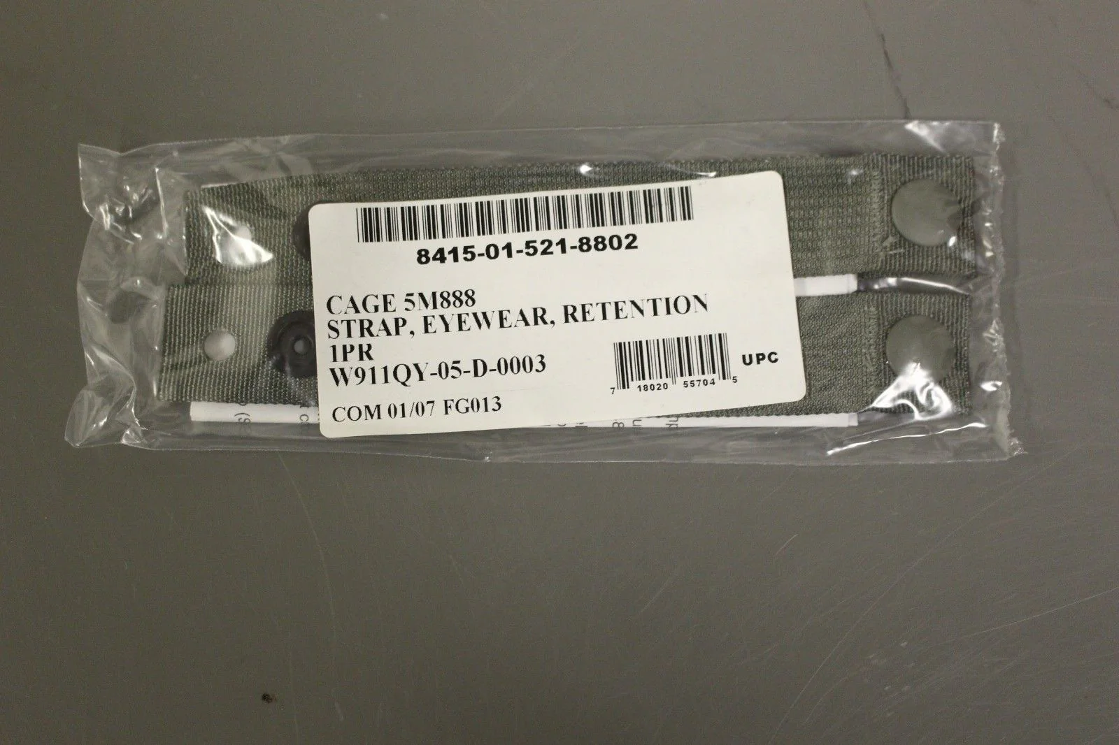 Pack of 10 ACH Eyewear Retention Straps, Foliage Green NSN 8415-01-521-8802, New - Image 3
