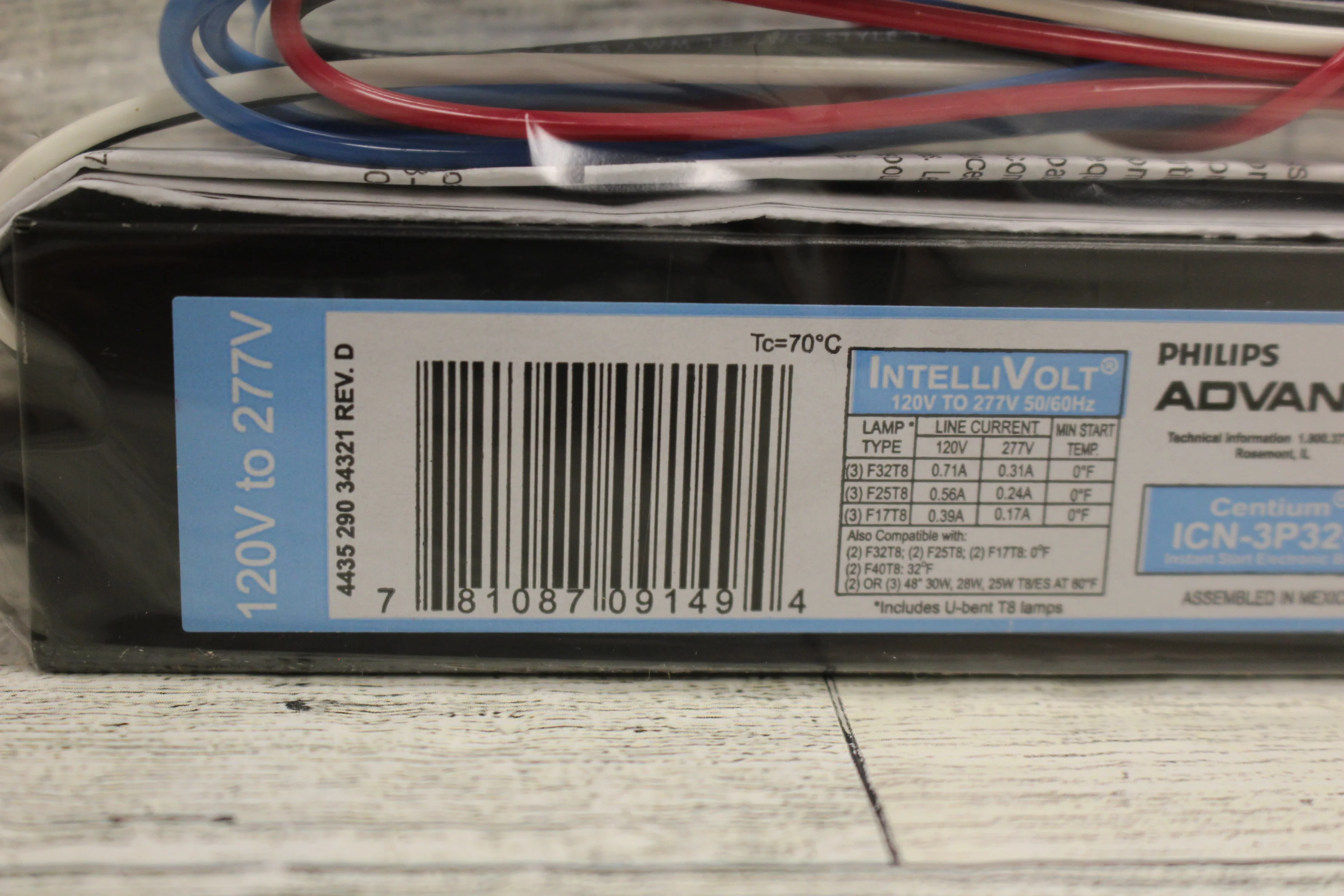 Philips ADVANCE IntelliVolt Centium ICN-3P32-N Ballast 4 Lamp - 120V to 277V - Image 2