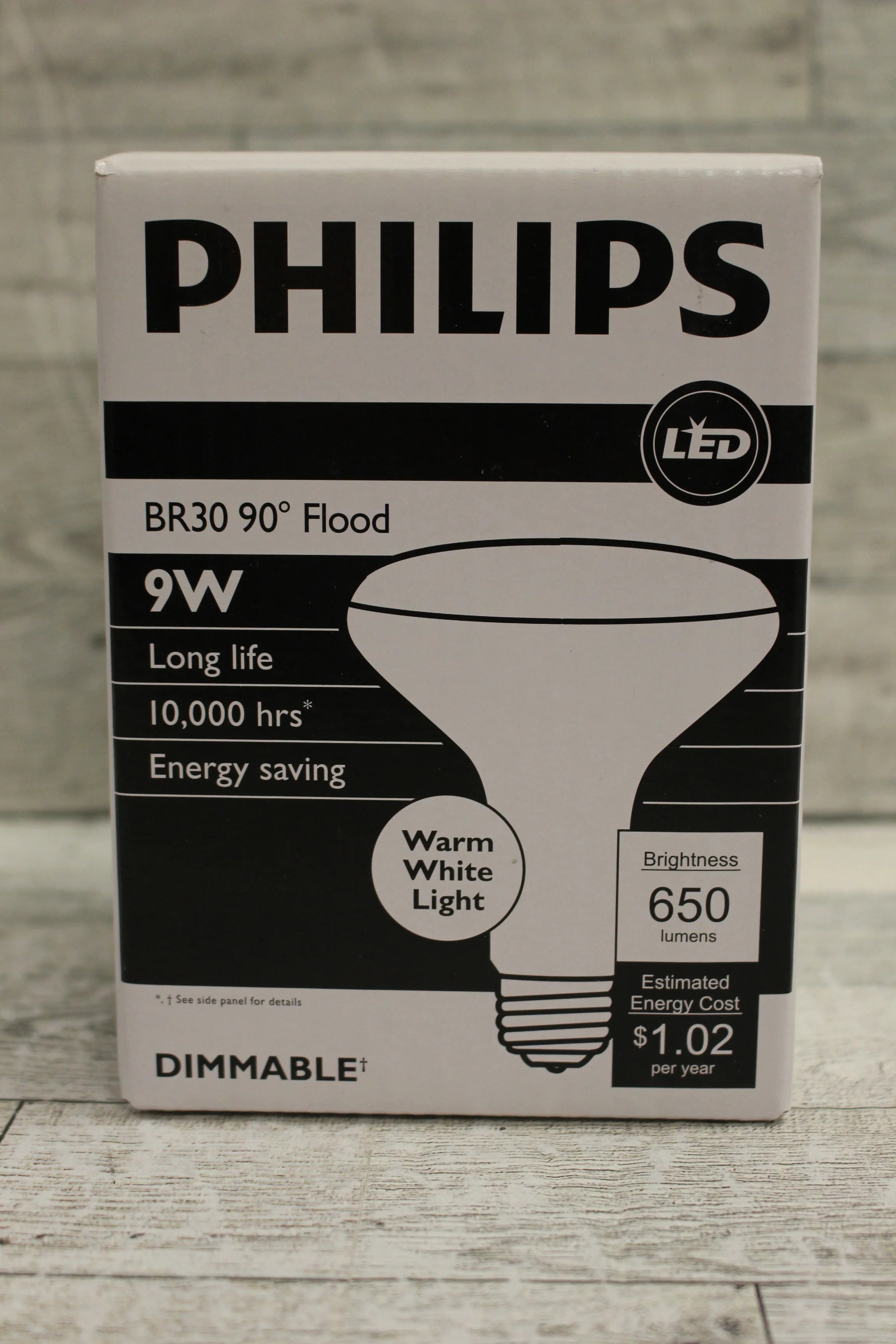 Philips BR30 90 degree LED Flood Light - 9.5W (60w) -Dimmable - New