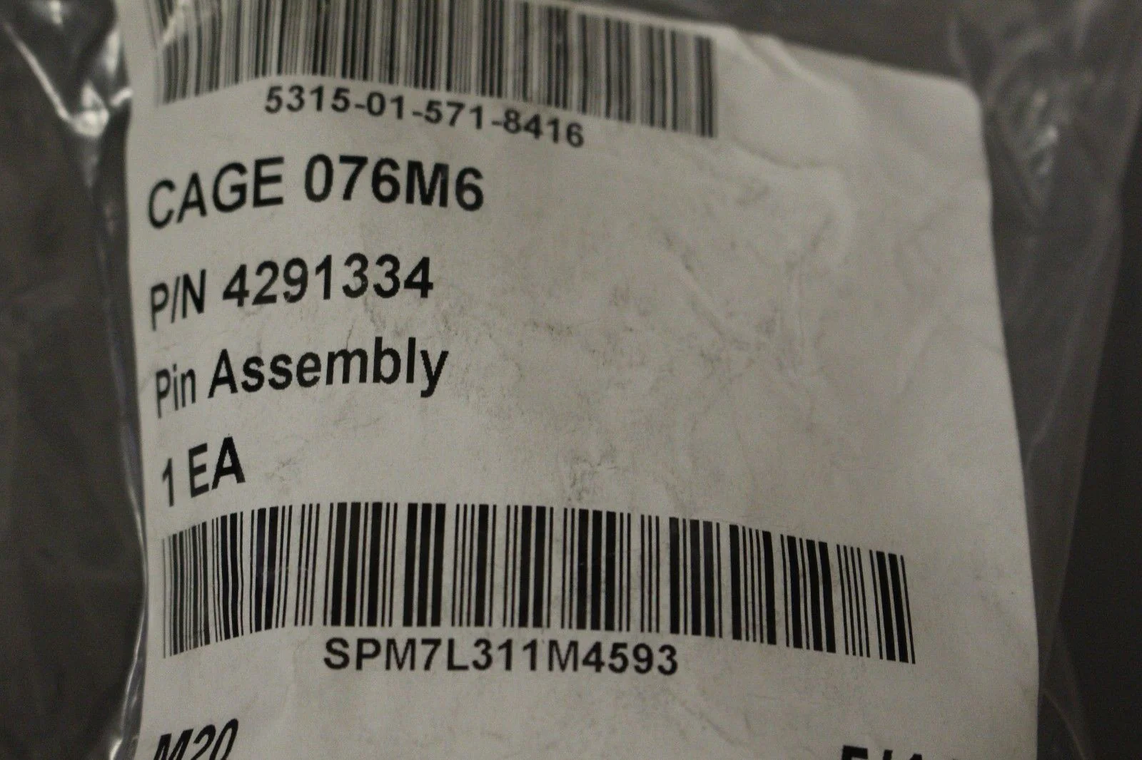 Pin Assembly, NSN 5315-01-571-8416, P/N 4291334, NEW! - Image 2