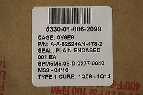 Plain Encased Seal - P/N: A-A-52524A/1-178-2 - NSN: 5330-01-006-2099 - New - Image 2