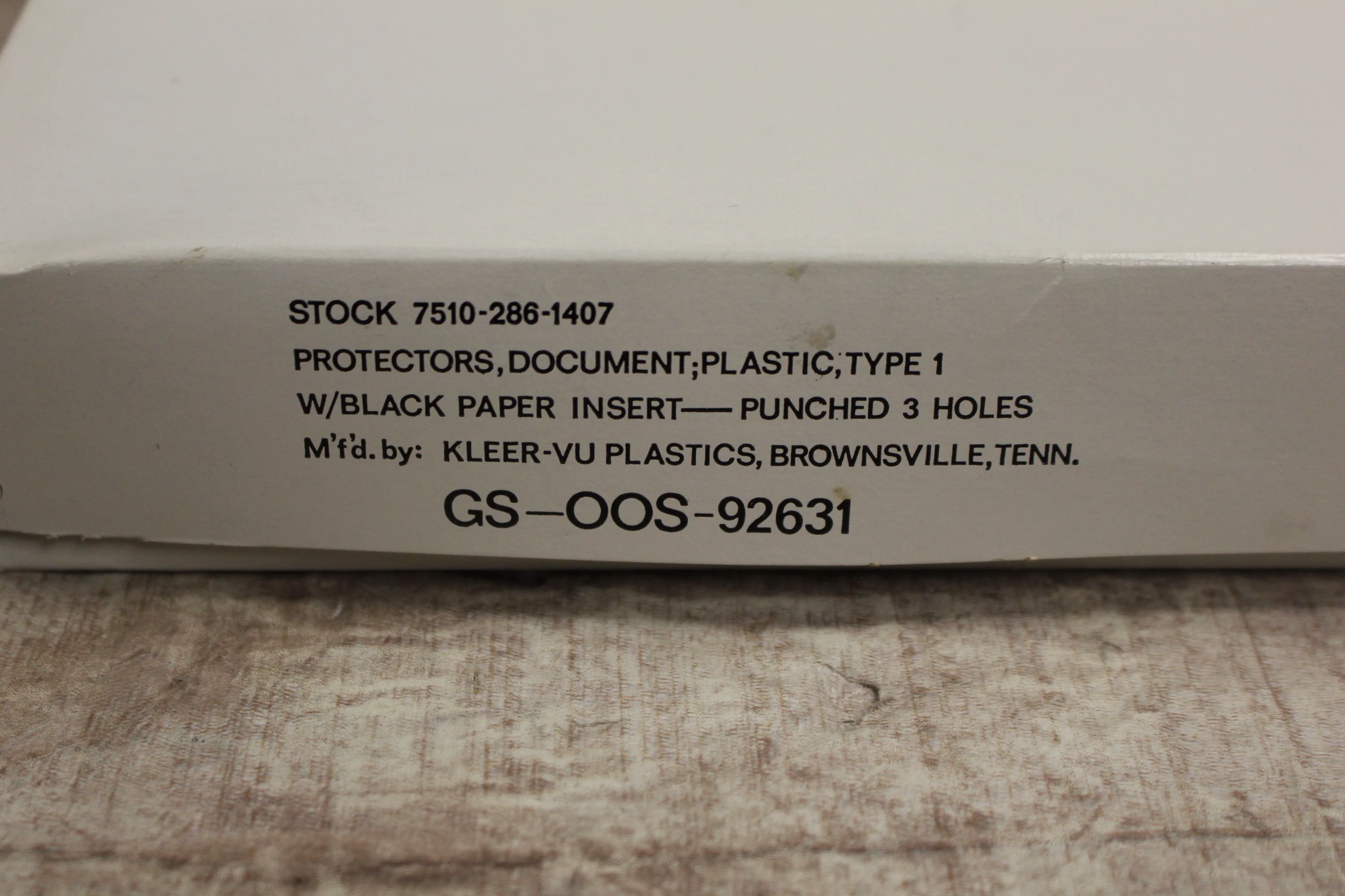 Plastic Document Protectors Type One 11"x9 Pack Of 50 7510-00-286-1407 -Used - Image 2