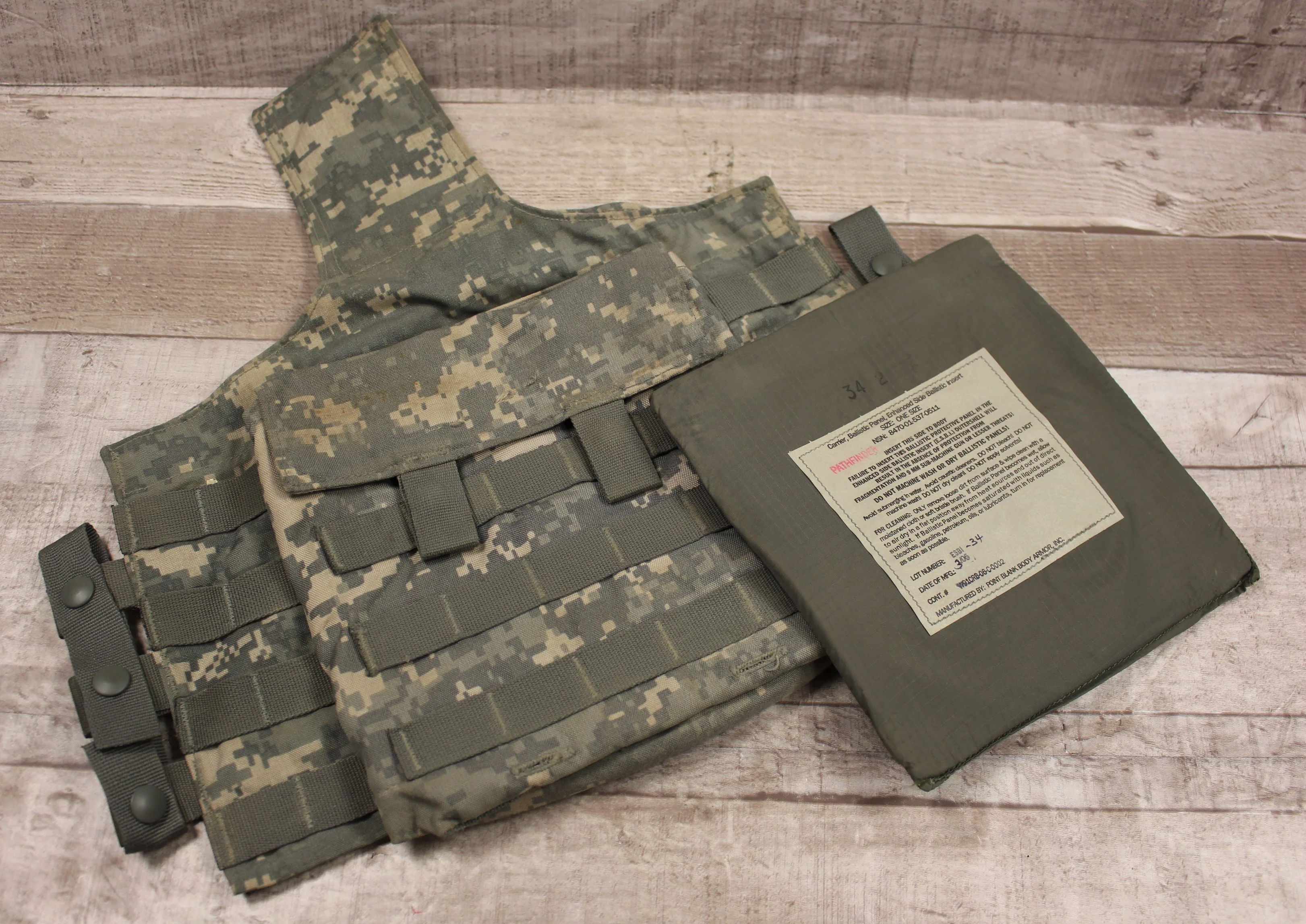 Point Blank Enhanced Side Ballistic Insert Outershell Carrier & Insert - ACU