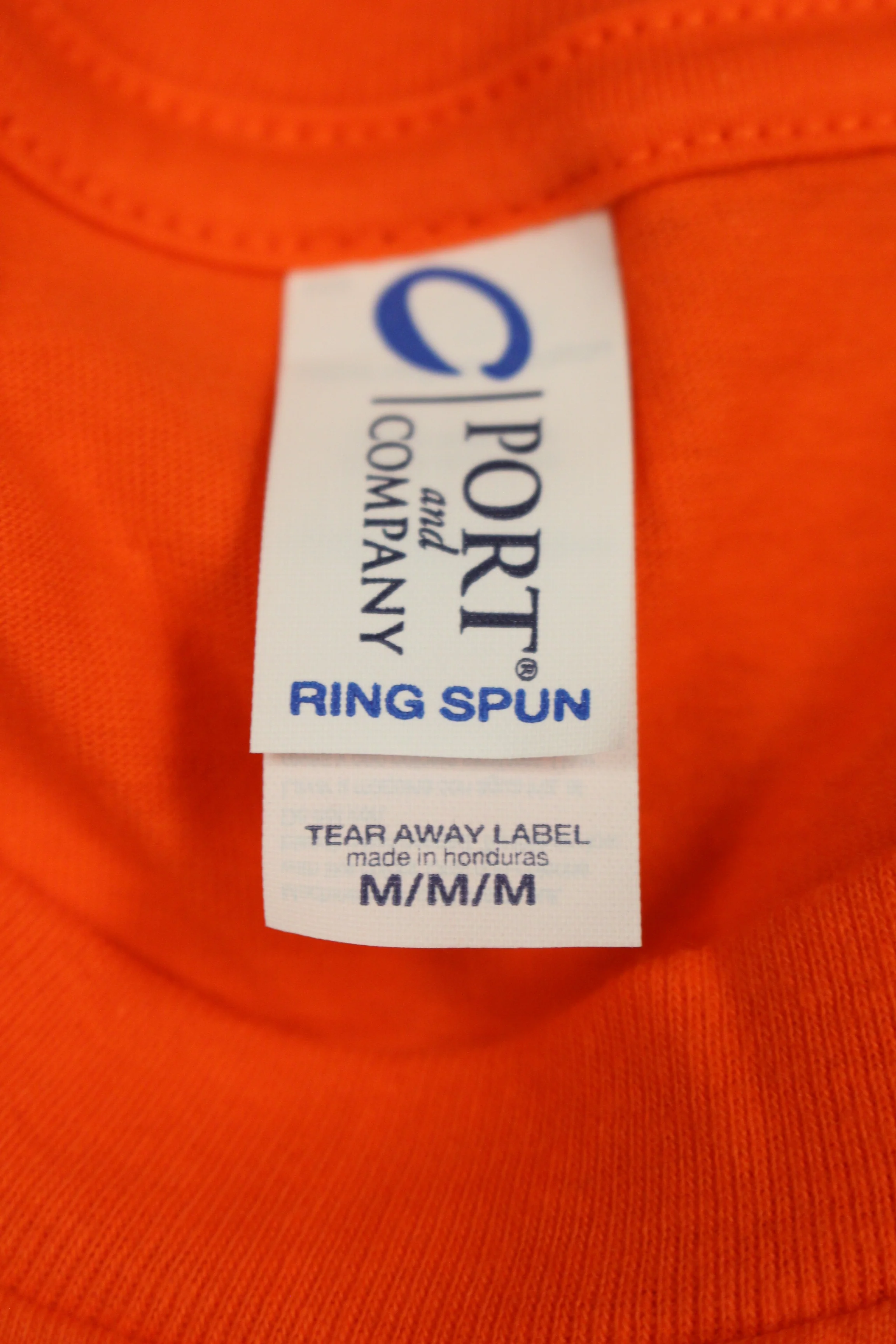 Port & Company Bright Orange Long Sleeve T-Shirt, Size: Medium - Image 3