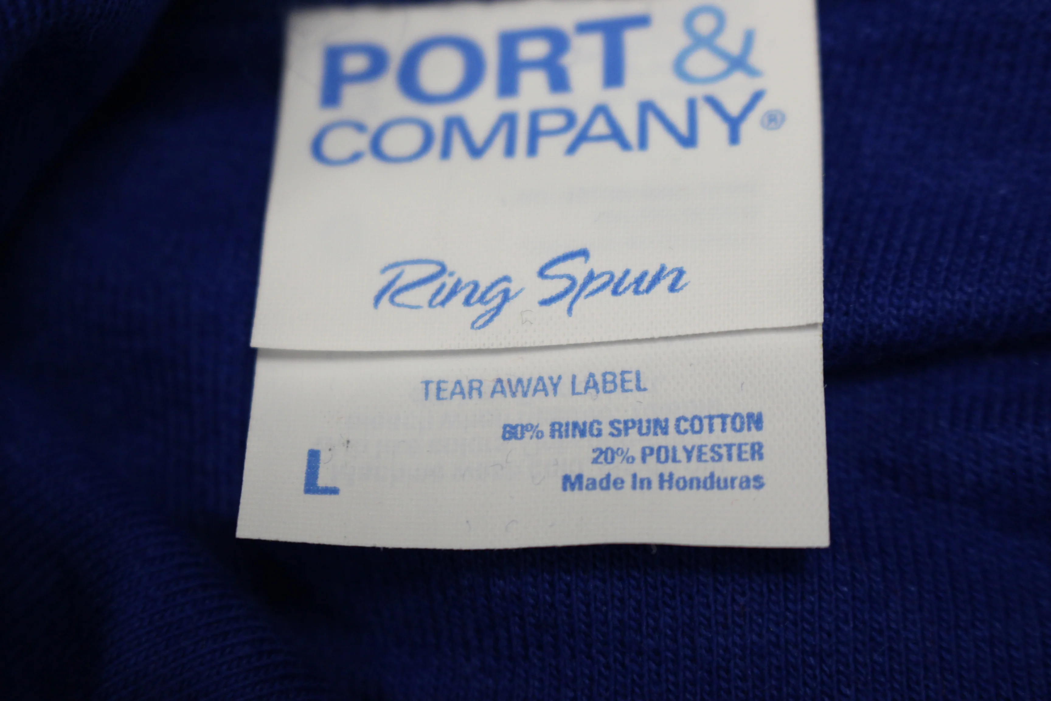 Port & Company Navy Blue Hoodie - Size: Large - Used - Image 3