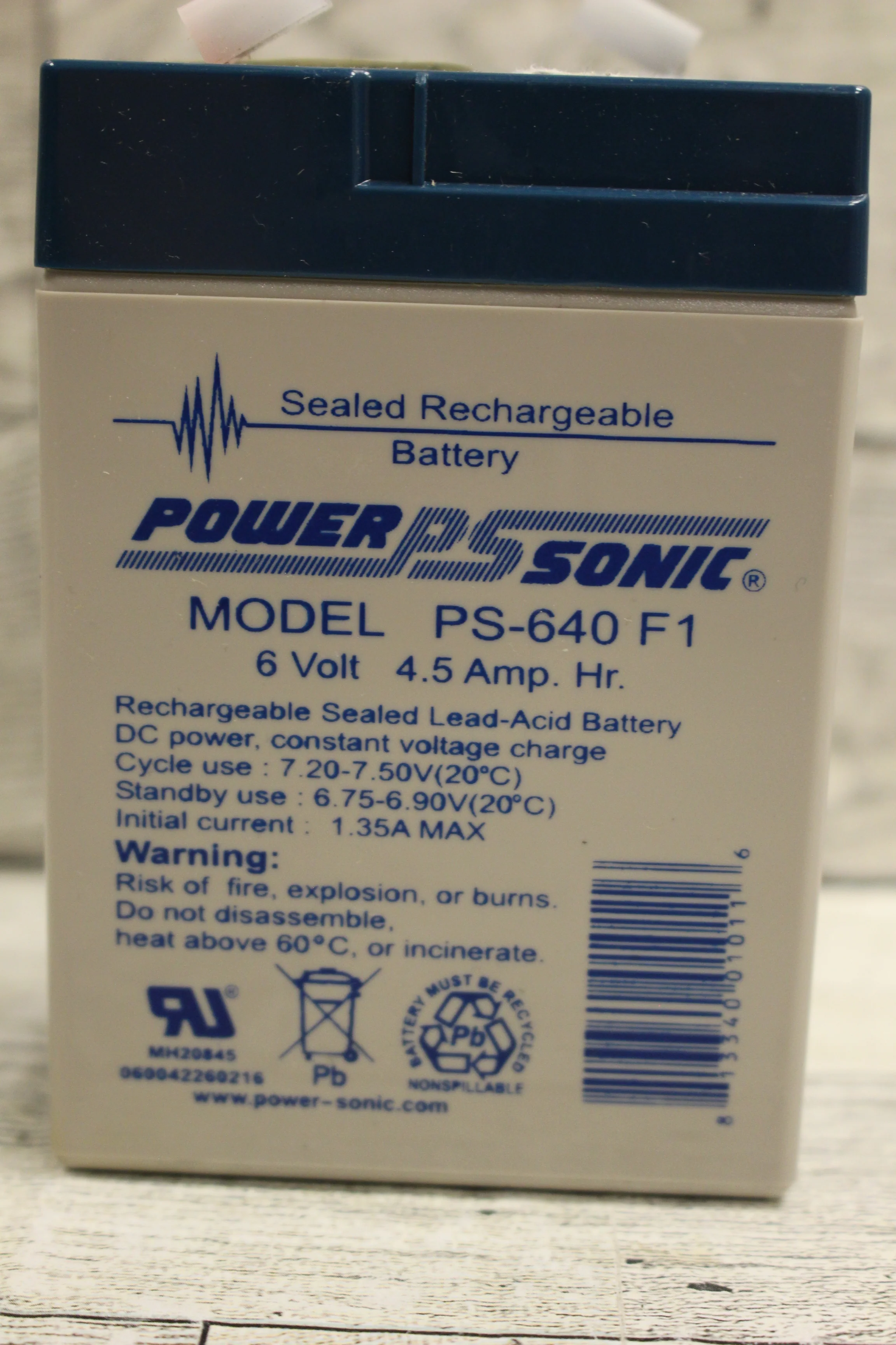 Power PS Sonic Sealed Rechargeable Battery - PS-640 - Used