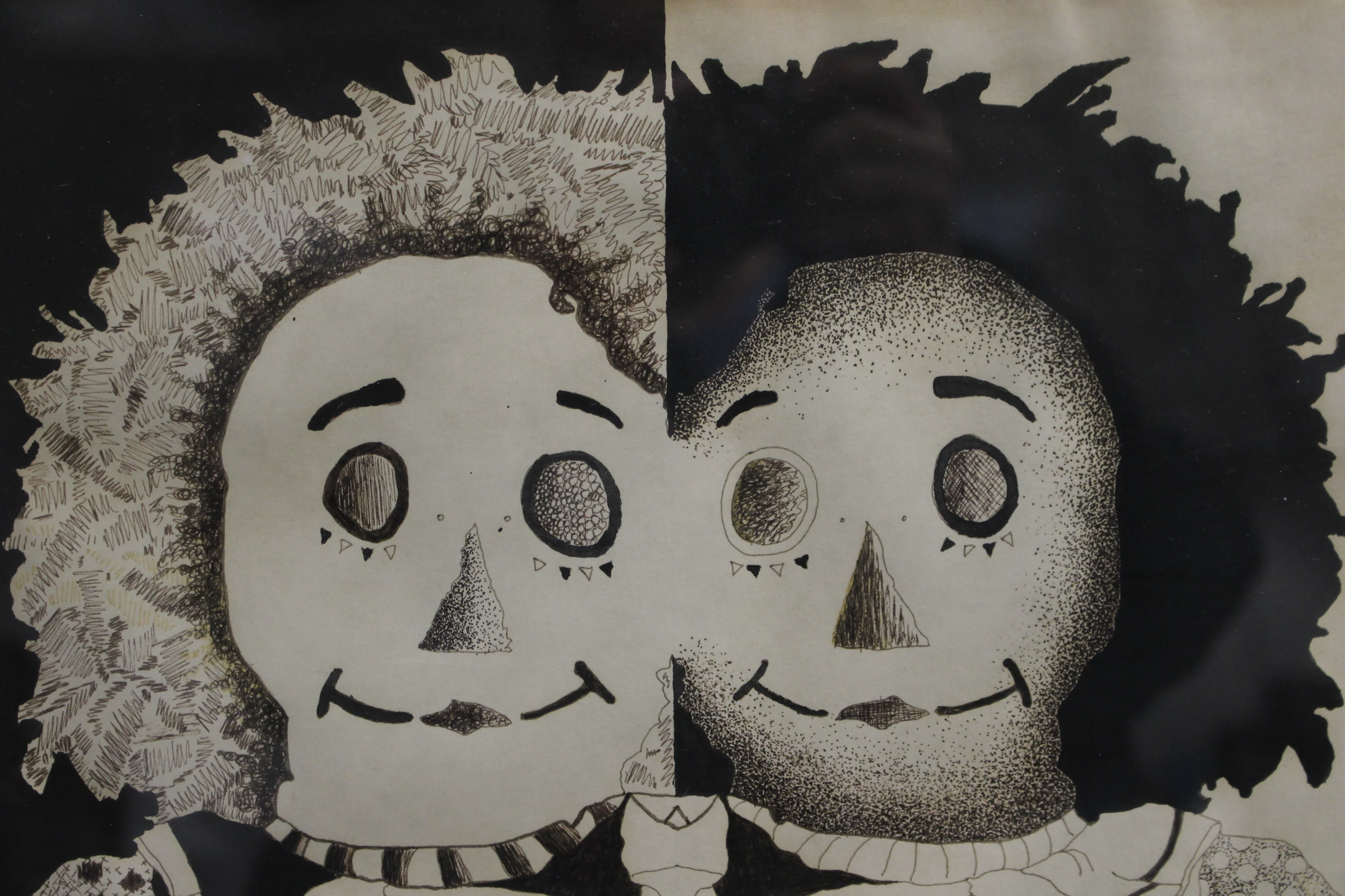 Raggedy Ann Artwork - Symmetrical Face - Used - Image 2
