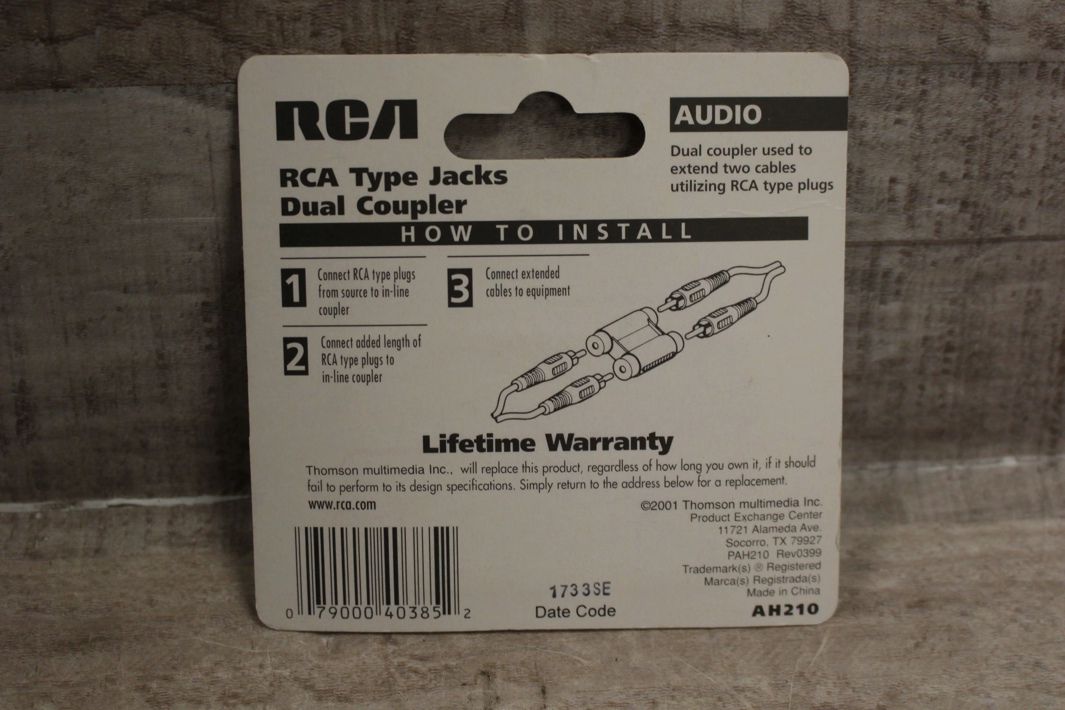 RCA Type Jacks Duel Coupler AH210 -New - Image 2