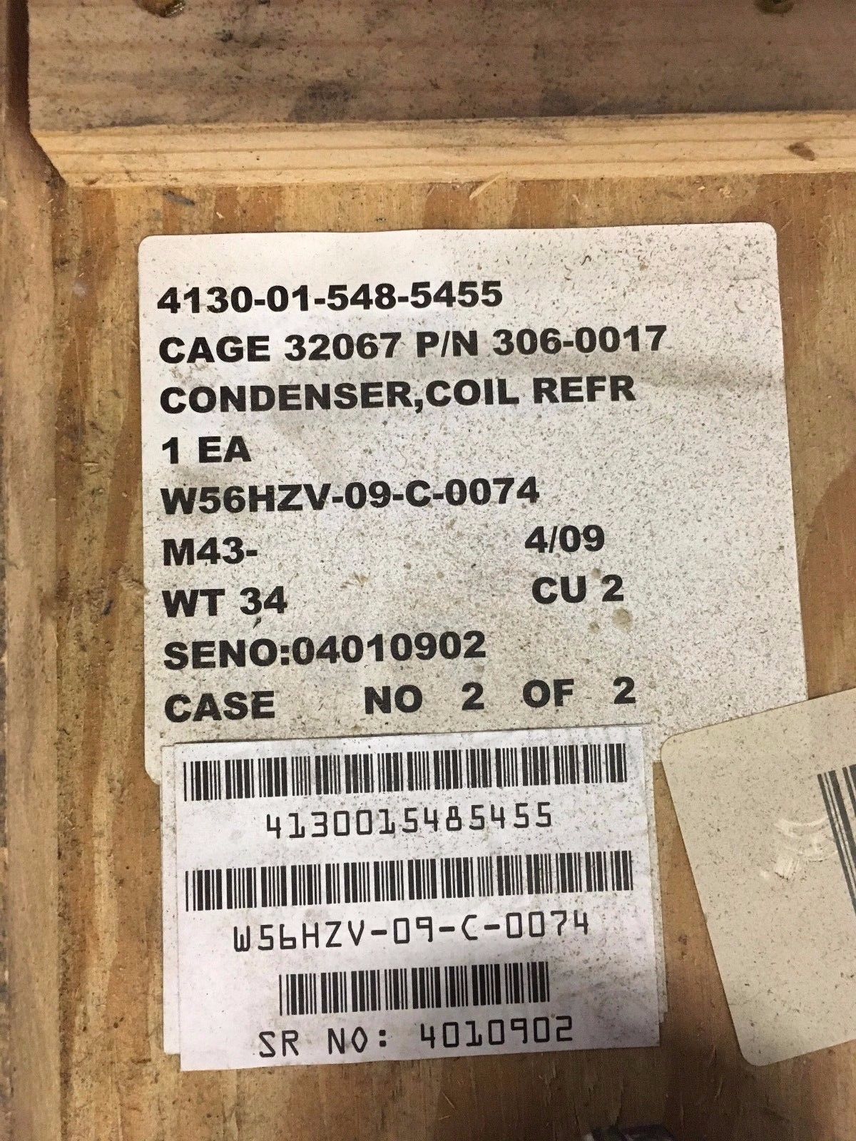 Refrigeration Condenser Coil - NSN 4130-01-548-5455 - P/N 306-0017 - New! - Image 5