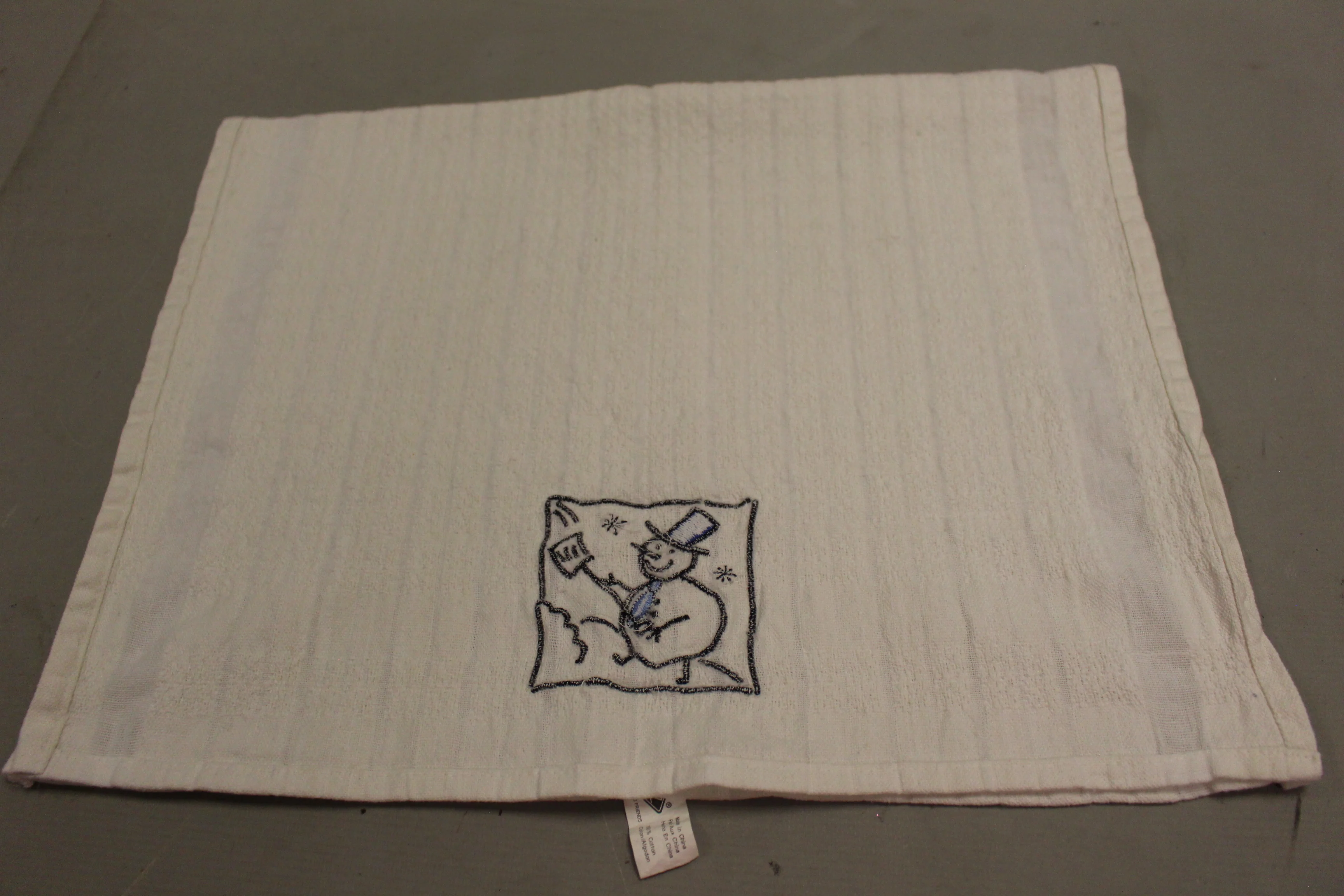 RITZ Christmas Shoveling Stick SnowmanTowel - Used (#2)