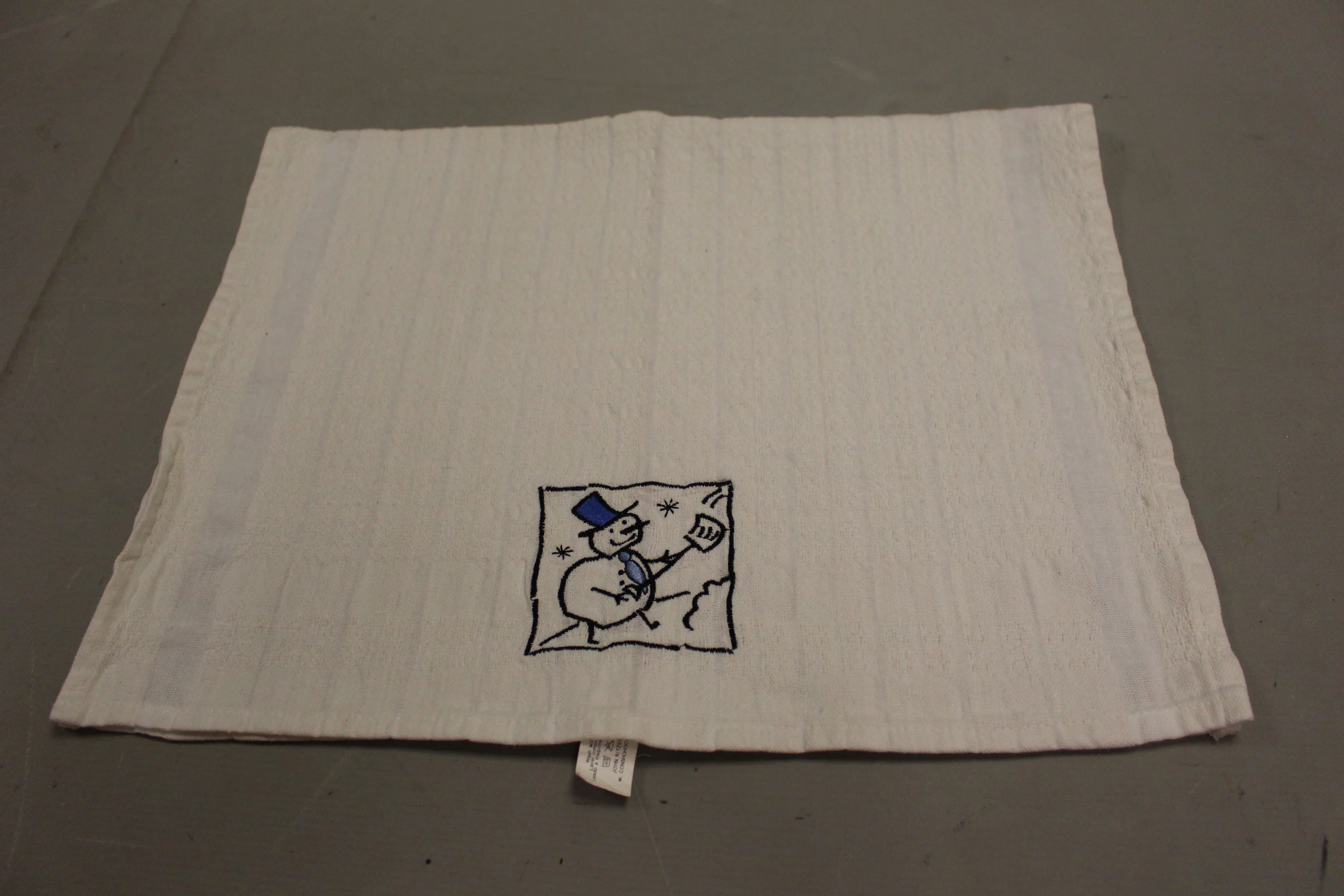 RITZ Christmas Shoveling Stick SnowmanTowel - Used (#2) - Image 2