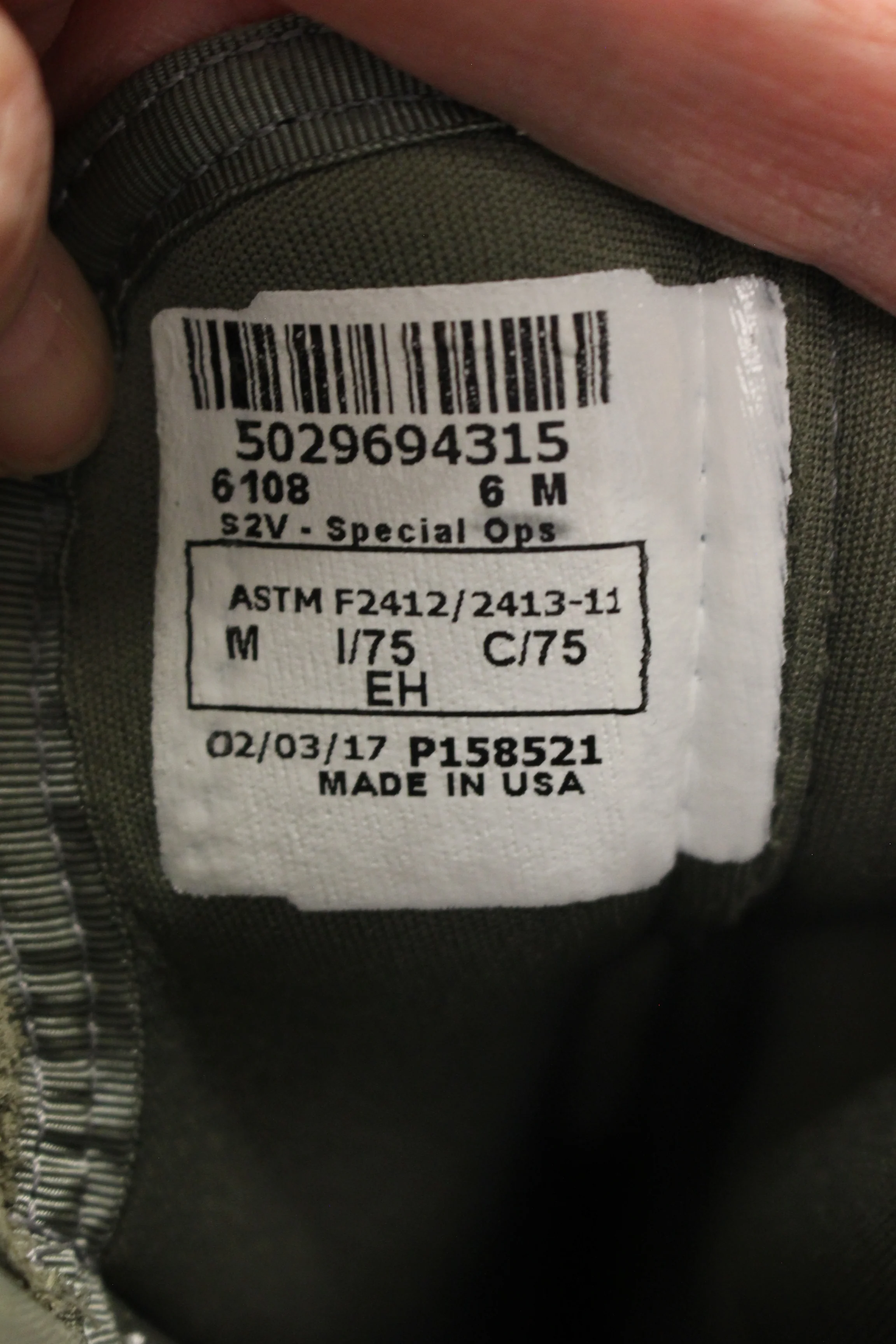 Rocky Men's S2V Vented Military/Duty Sport Boots -, Sage Green - Size: 6M - Used - Image 3