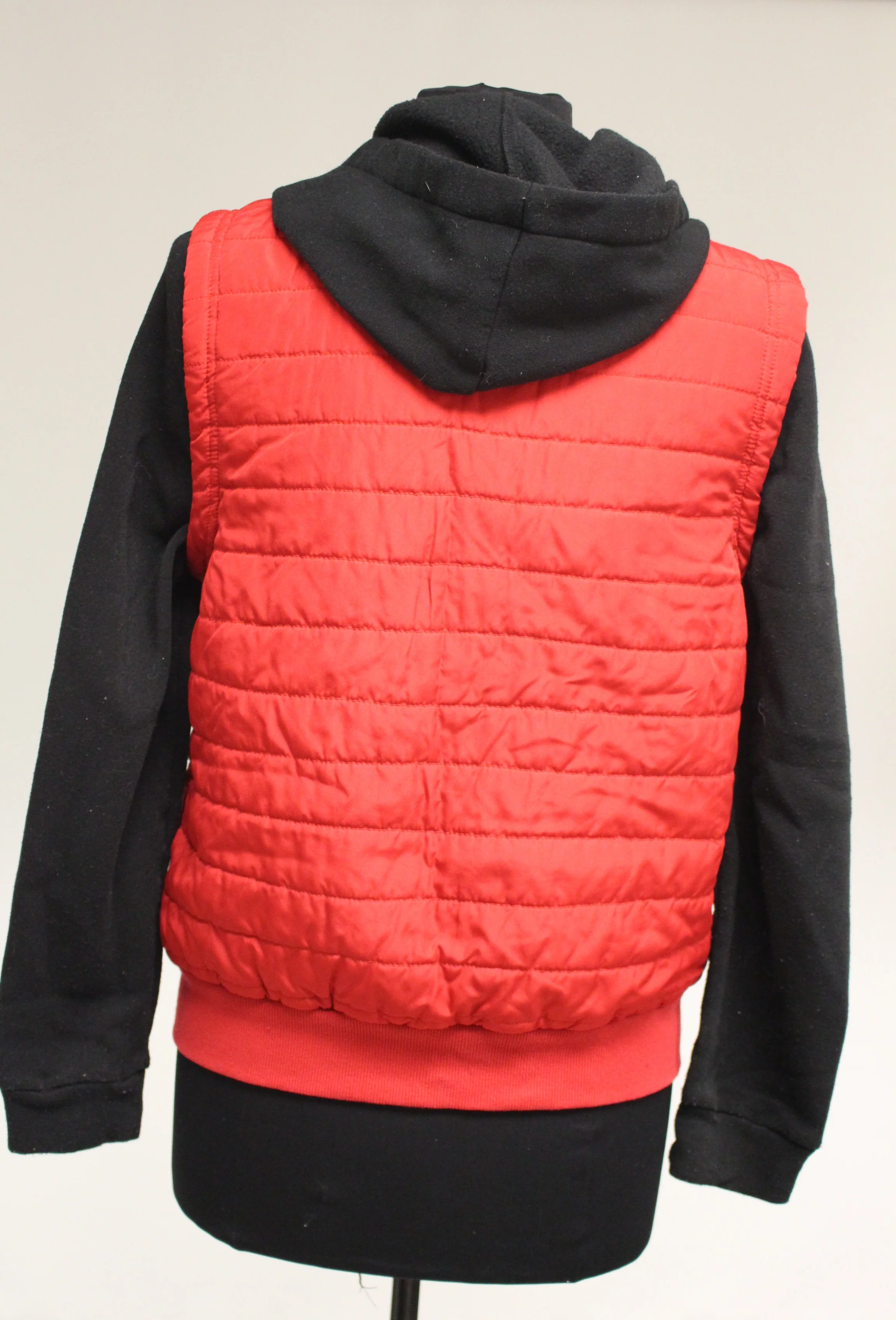 Ruff Hewn Women's Red & Black Zip Up Hooded Jacket, Large (14/16) - Image 2