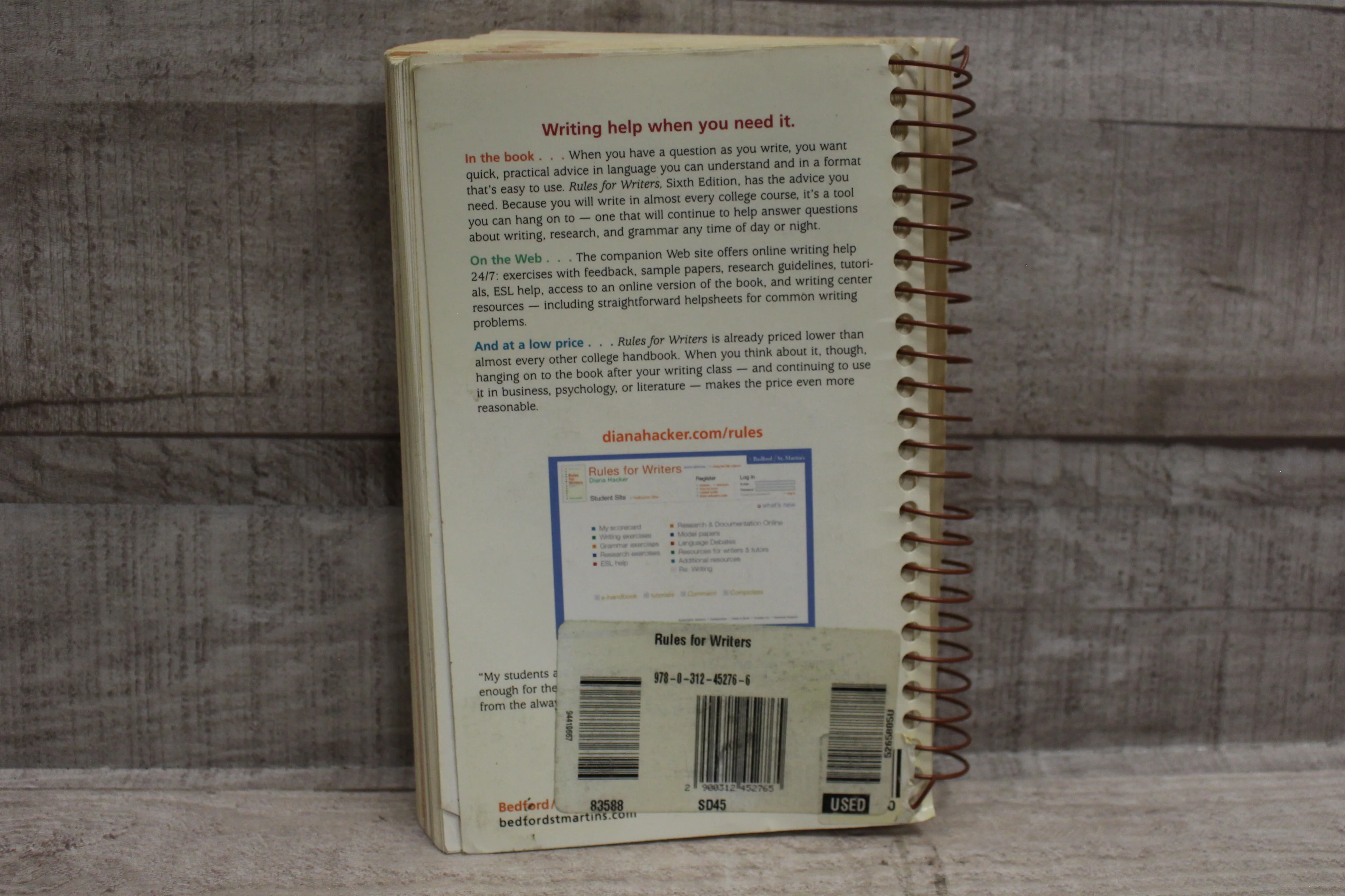 Rules For Writers Sixth Edition Softback Book -Sixth Editiom - Image 3