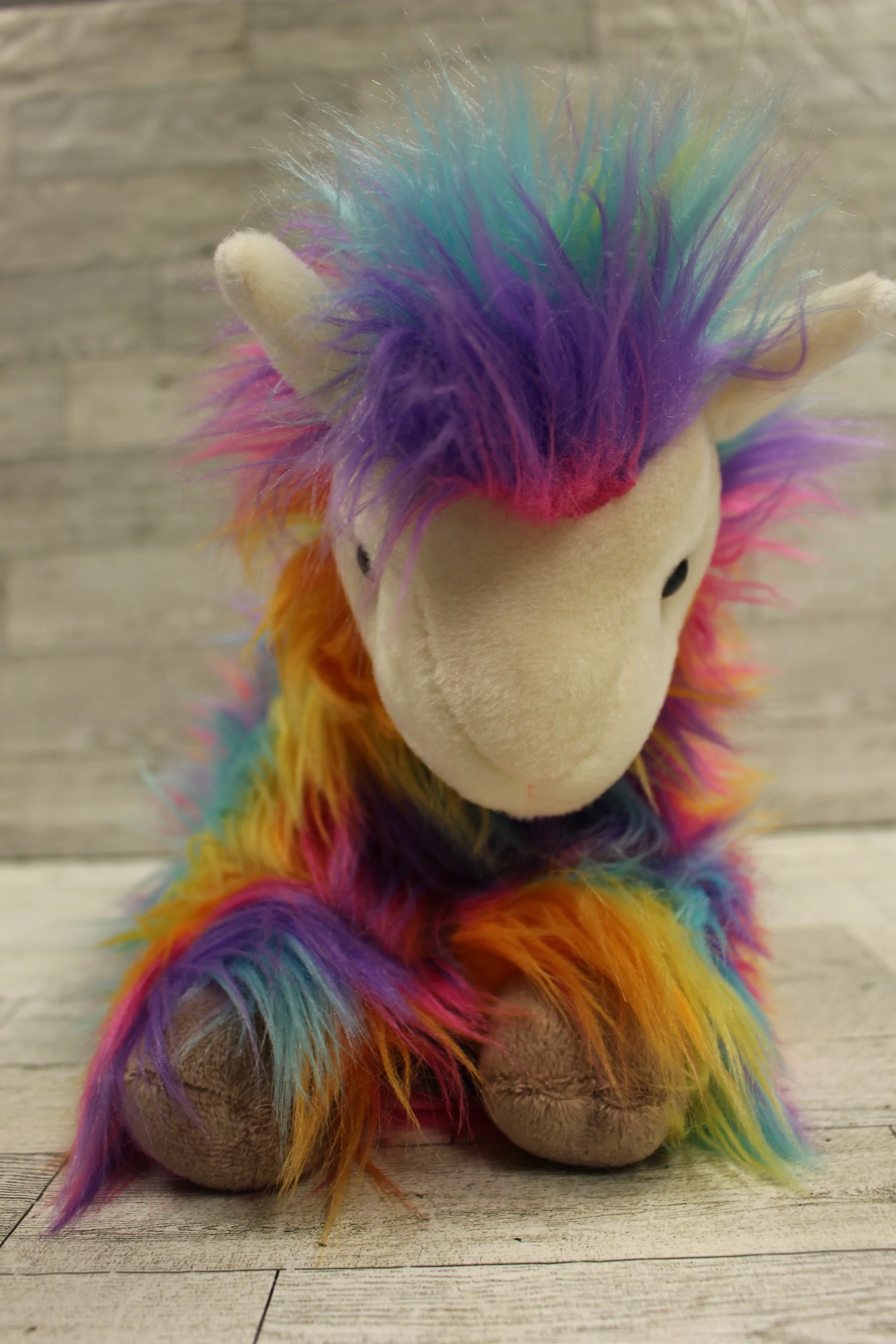 Russ/Kelly Toy Fluffy Plush Rainbow Llama - Used - Image 5