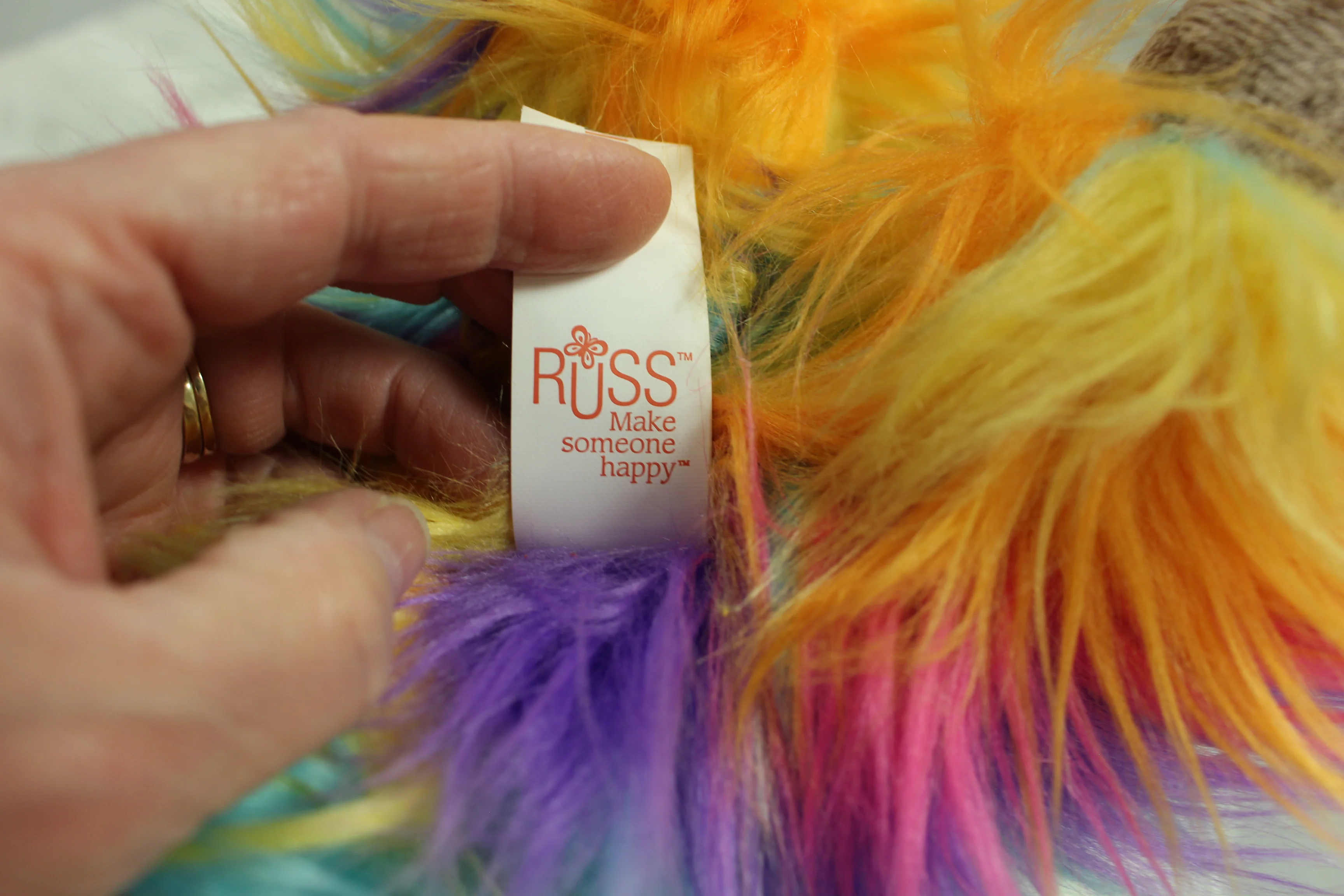 Russ/Kelly Toy Fluffy Plush Rainbow Llama - Used - Image 7
