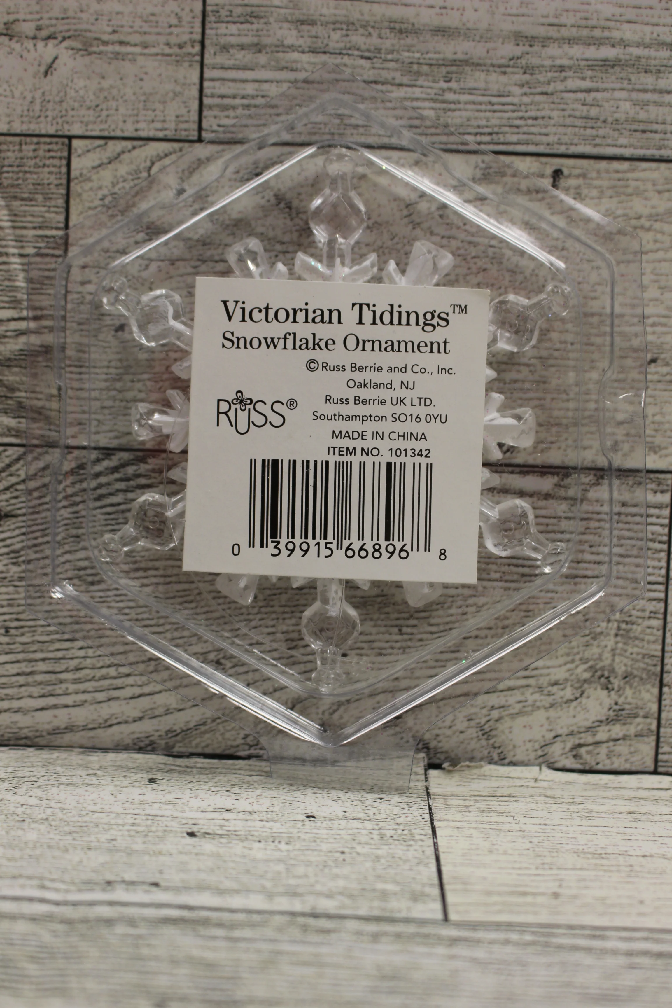 Russ Victorian Tidings Snowflake Ornament - New - Image 2
