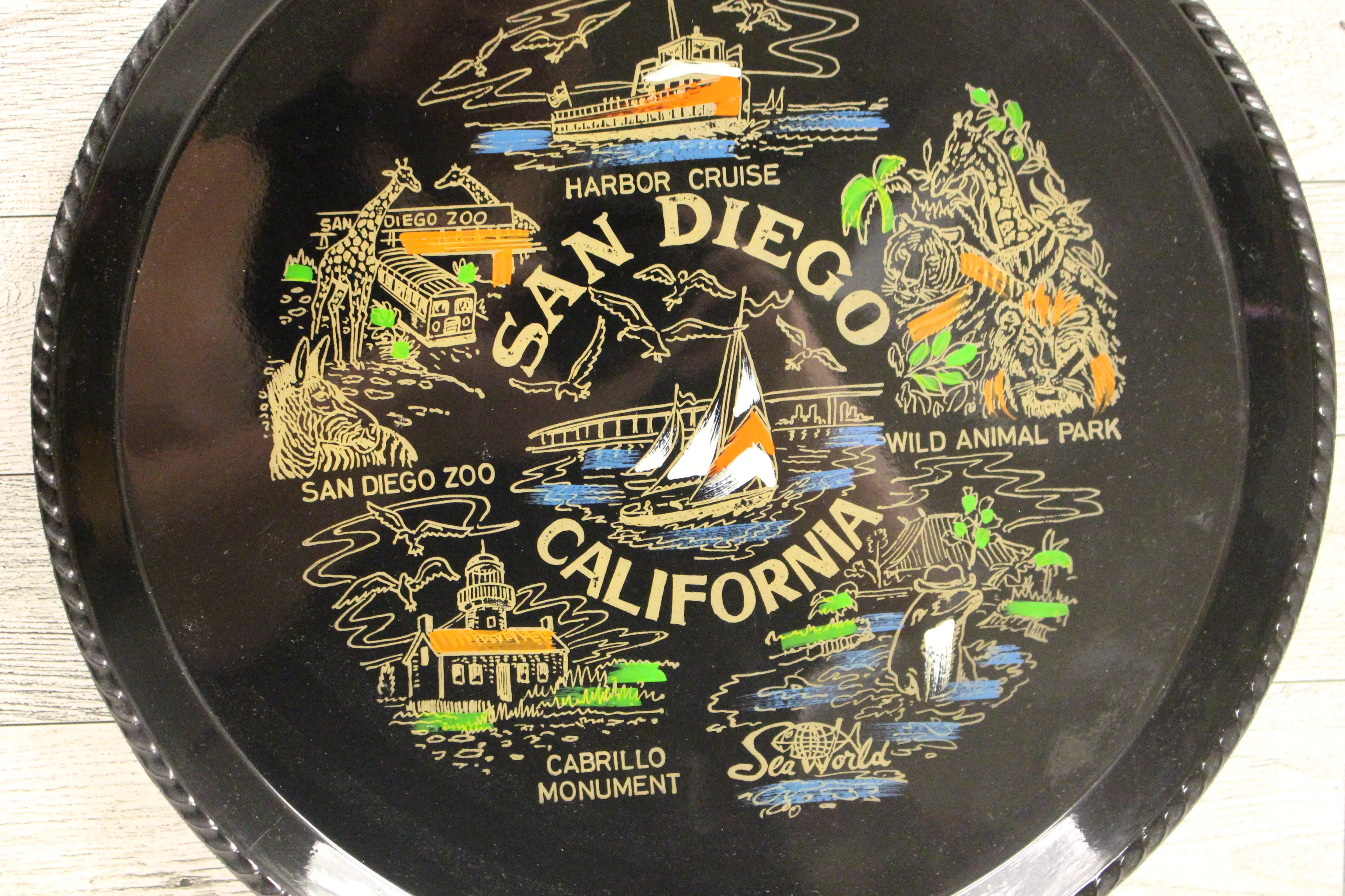 San Diego California Souvenir Tray - 10" - Used - Image 2