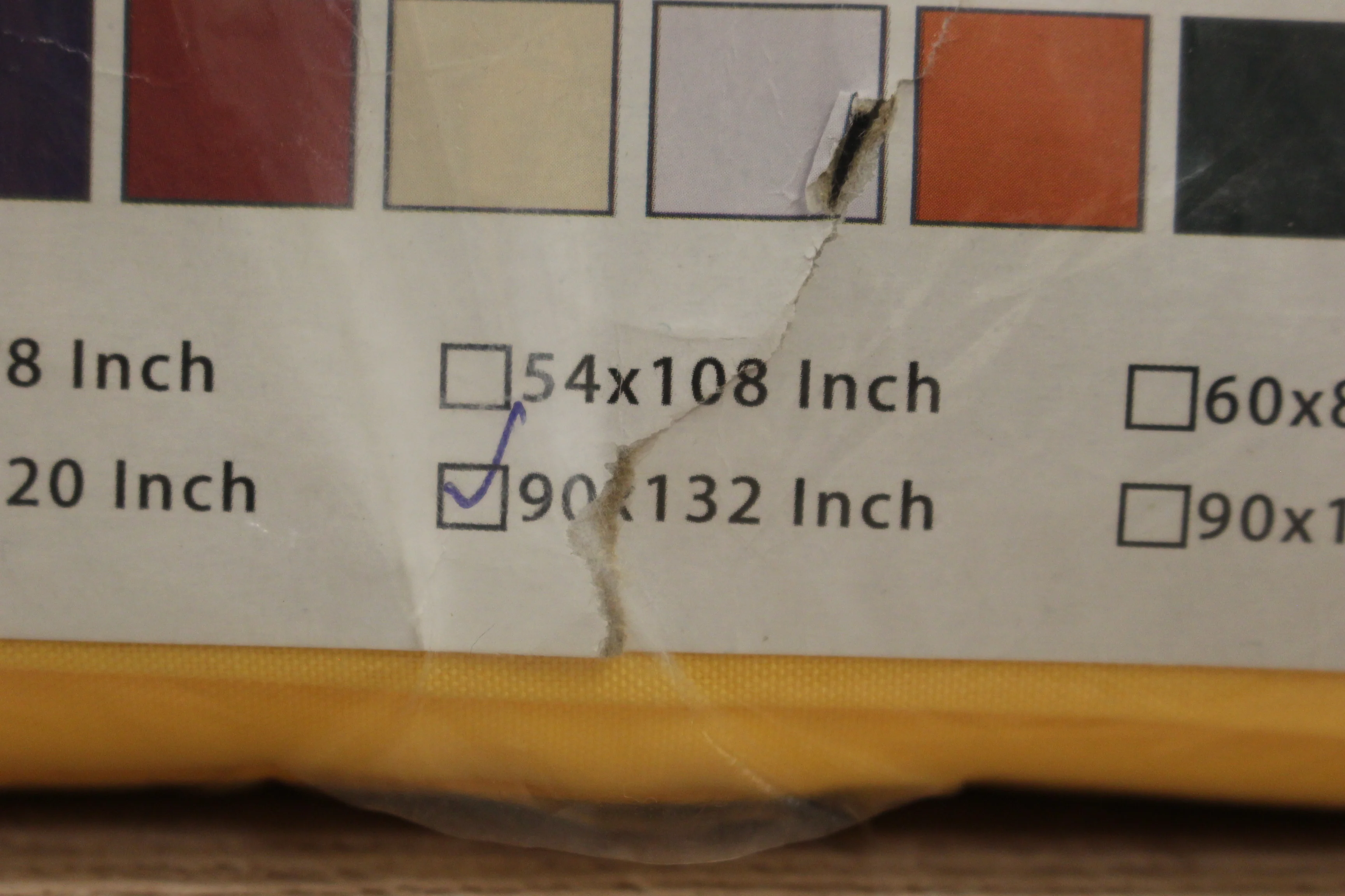 Sancua Tablecloth, 90 x 132 Inches, Yellow, New! - Image 2