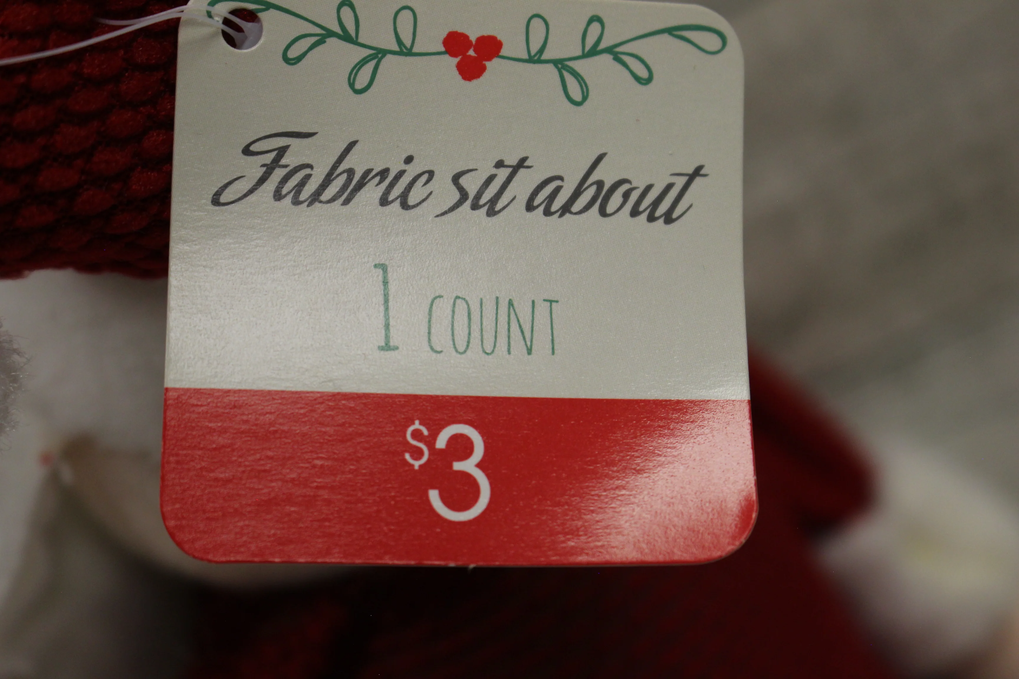 Santa Fabric Sit About - 15" Tall - New - Image 4