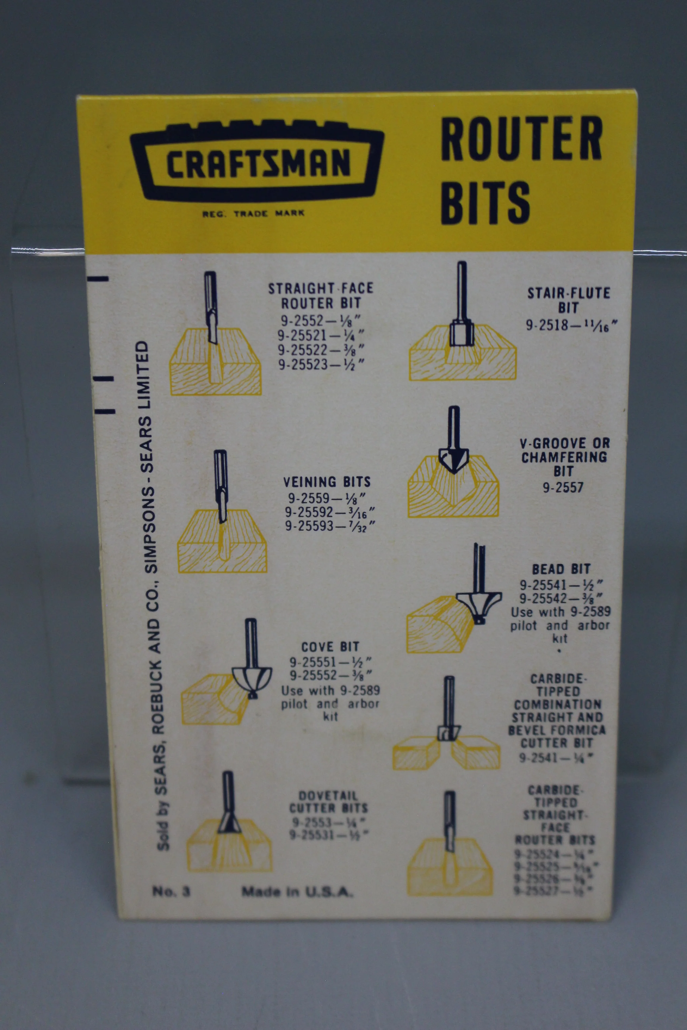 Sears Craftsman Kromedge High Speed Steel Router Bit - 1/4" - 925521 - New - Image 2