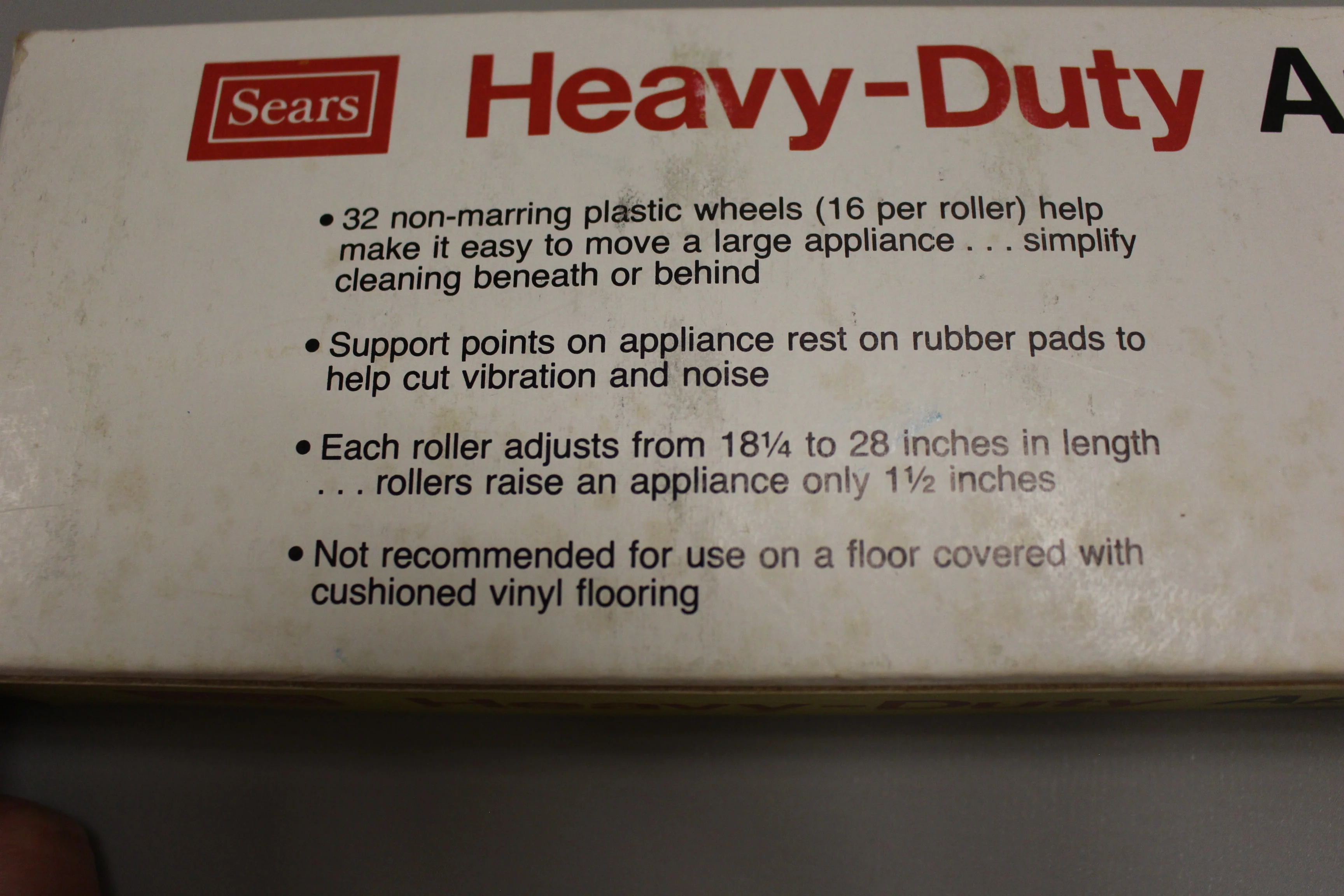 Sears Heavy Duty Appliance Rollers - 9-74202 - 18-1/4"-28" - Used - Image 10