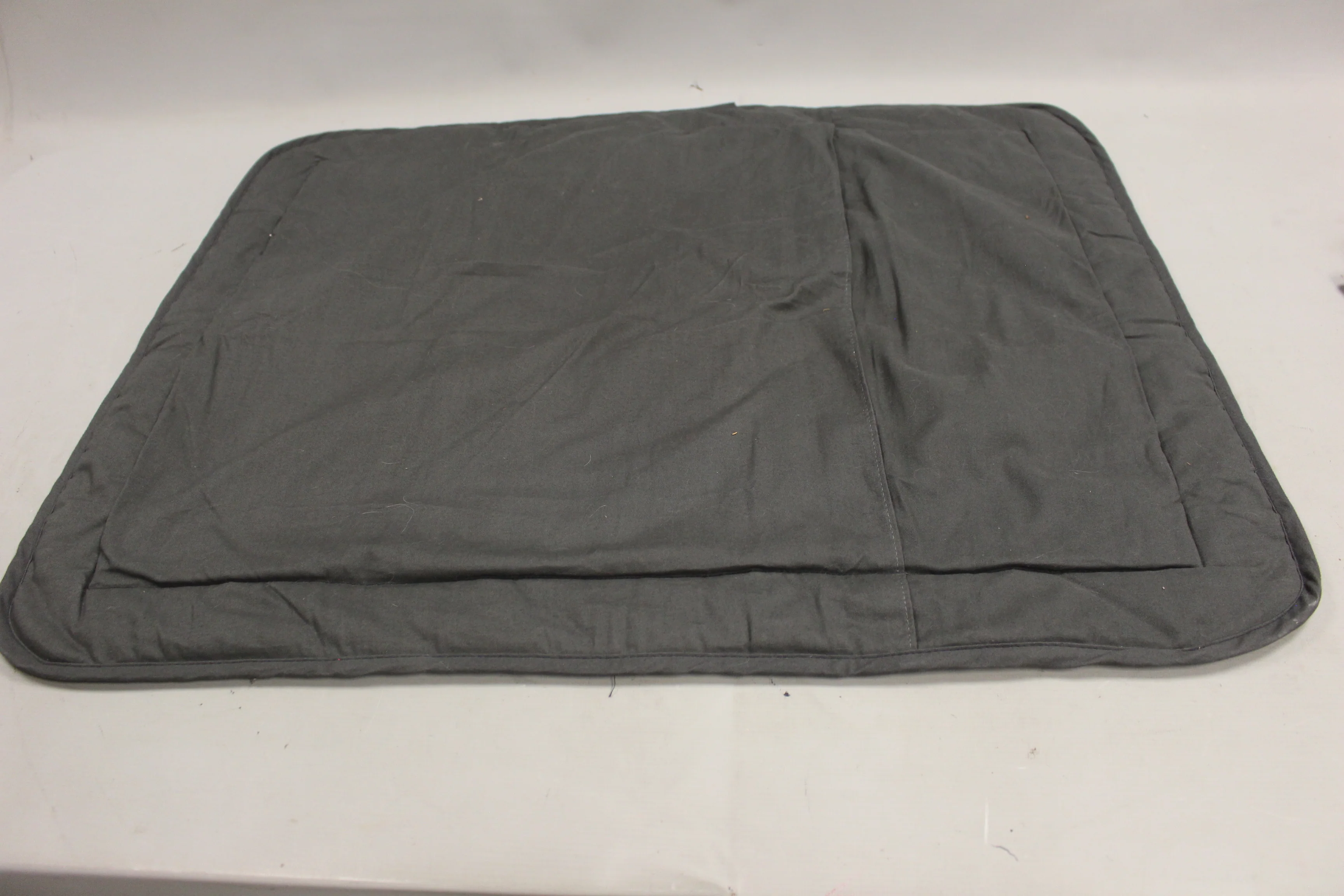 Set of 2 Quilted Heavyweight Gray Pillow Sham - Standard - Used - Image 3