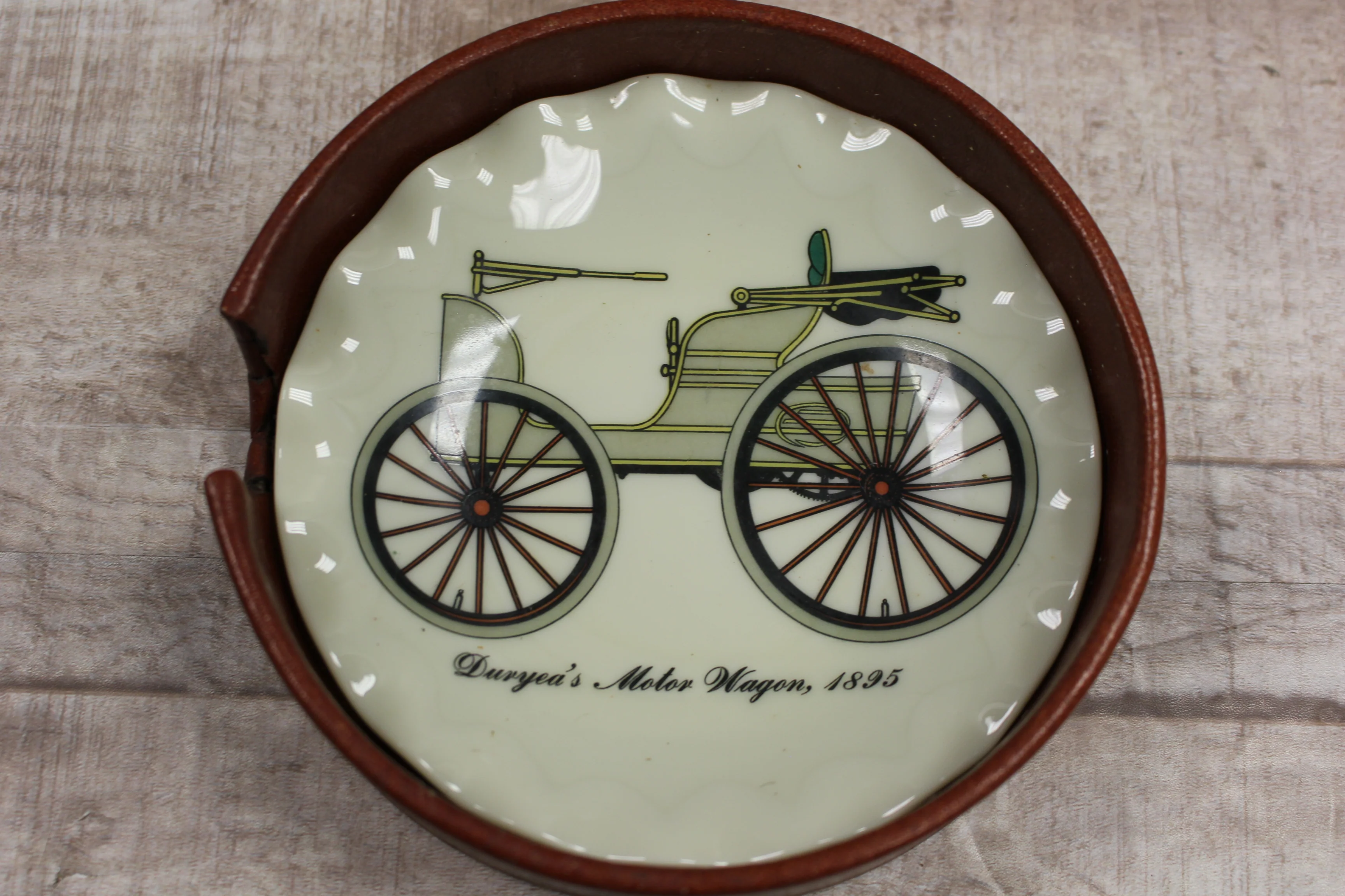 Set of 3 Classic Car Ceramic Coaster with Holder - Used - Image 3