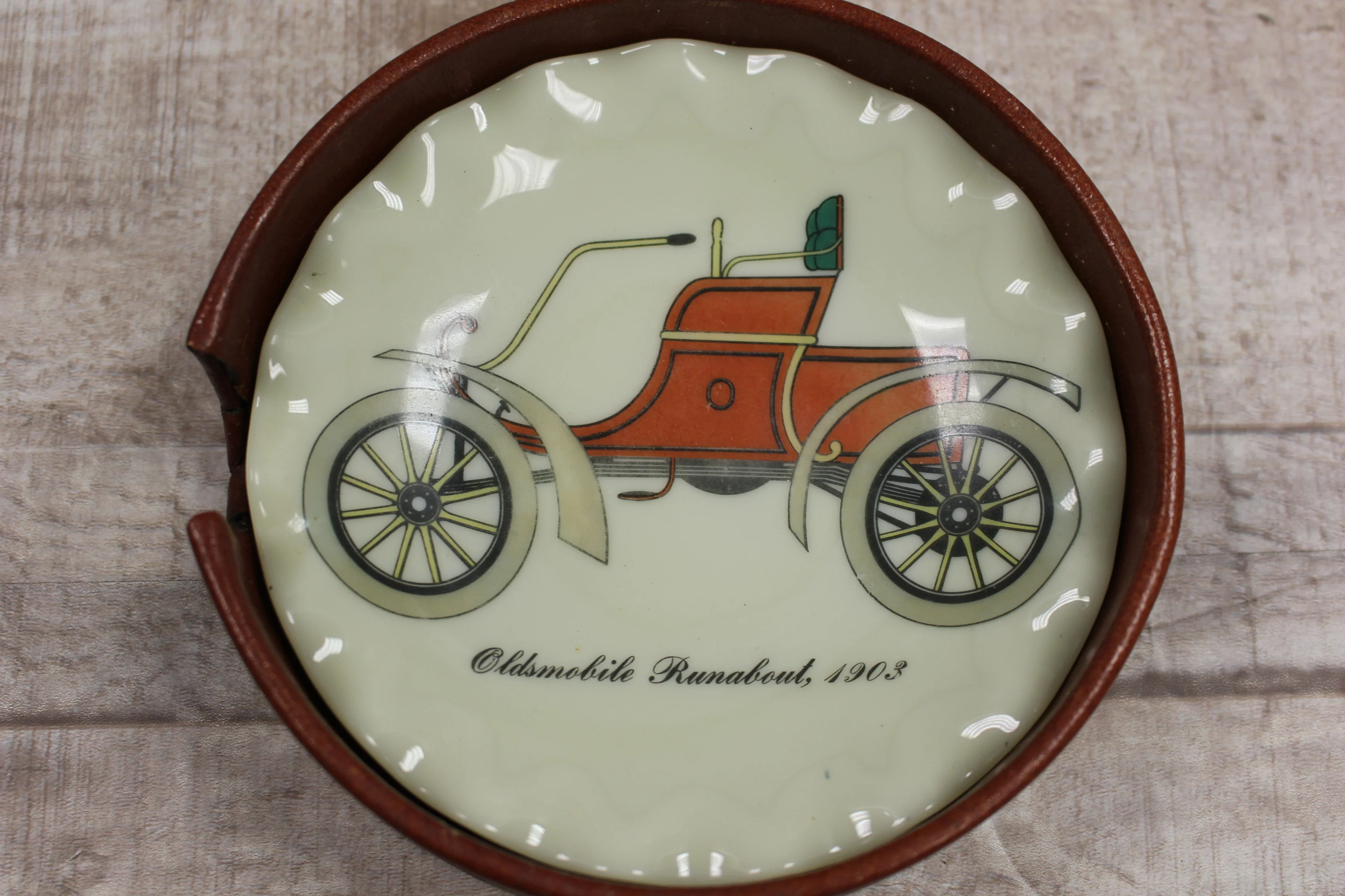Set of 3 Classic Car Ceramic Coaster with Holder - Used - Image 4