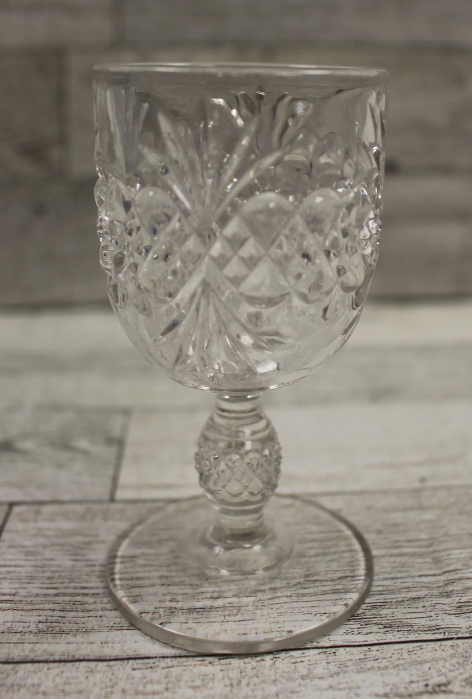 Set of 5 Pressed Clear Stem Glass Cordial Aperitif Sherry Gobblets - Used - Image 4