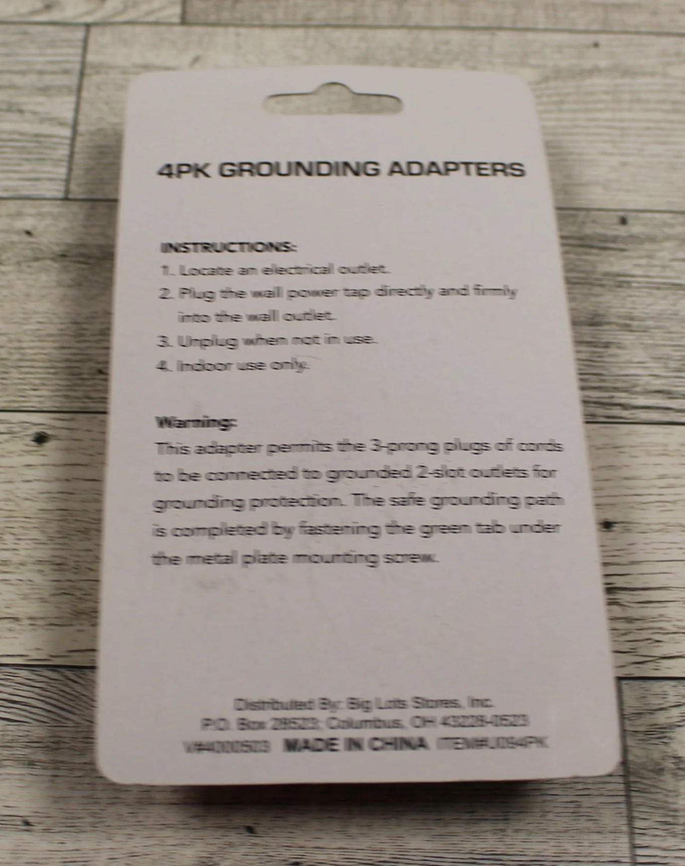 Shop Basics 4 Pack Gounding Adapters - White - New - Image 2