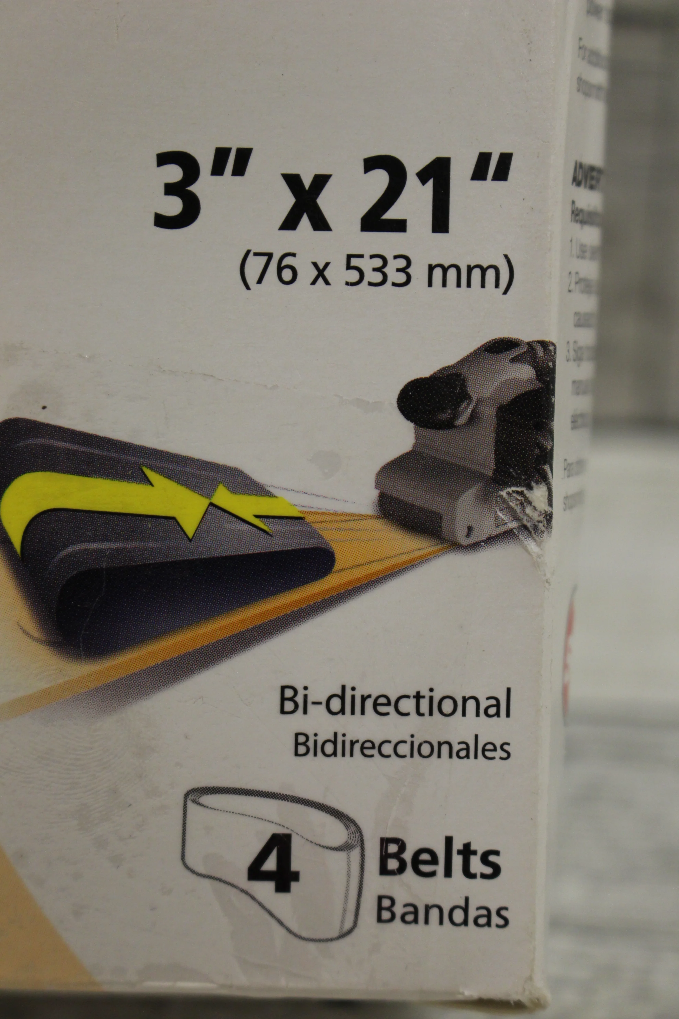 Shop Smith P120 Ceramic Belt - 12125 - 3" x 21" - Moderate Surface Prep -4 Belts - Image 4