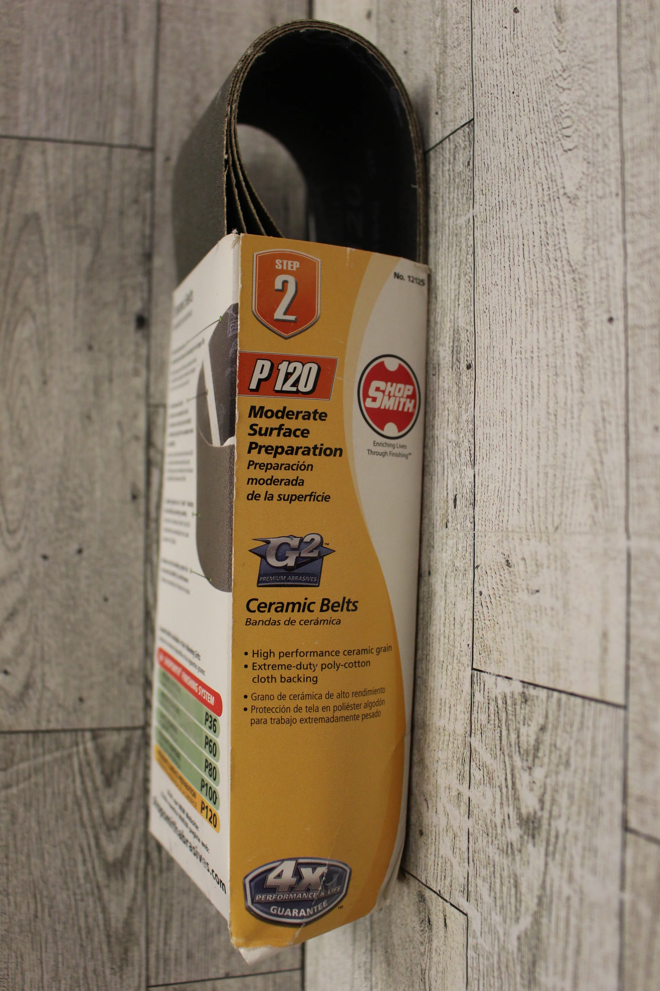 Shop Smith P120 Ceramic Belt - 12125 - 3" x 21" - Moderate Surface Prep -4 Belts - Image 5