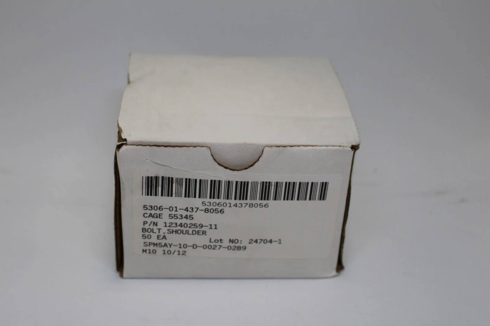 Shoulder Bolt, NSN 5306-01-437-8056, P/N 12340259-11, Box of 50 - Image 2