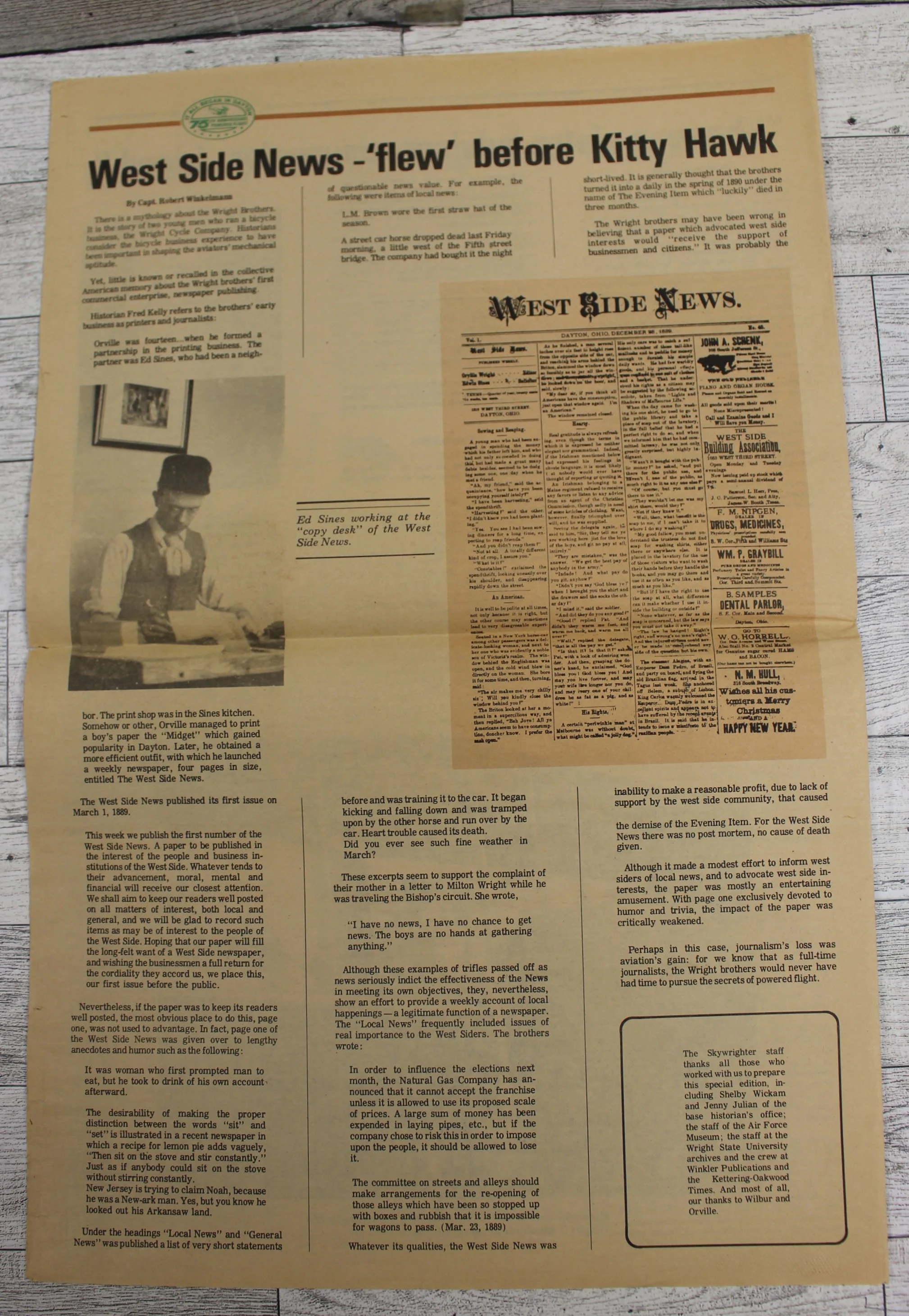 Skywrighter Flight: The 75th Anniversary Newspaper - December 15, 1978 - WPAFB - Image 8