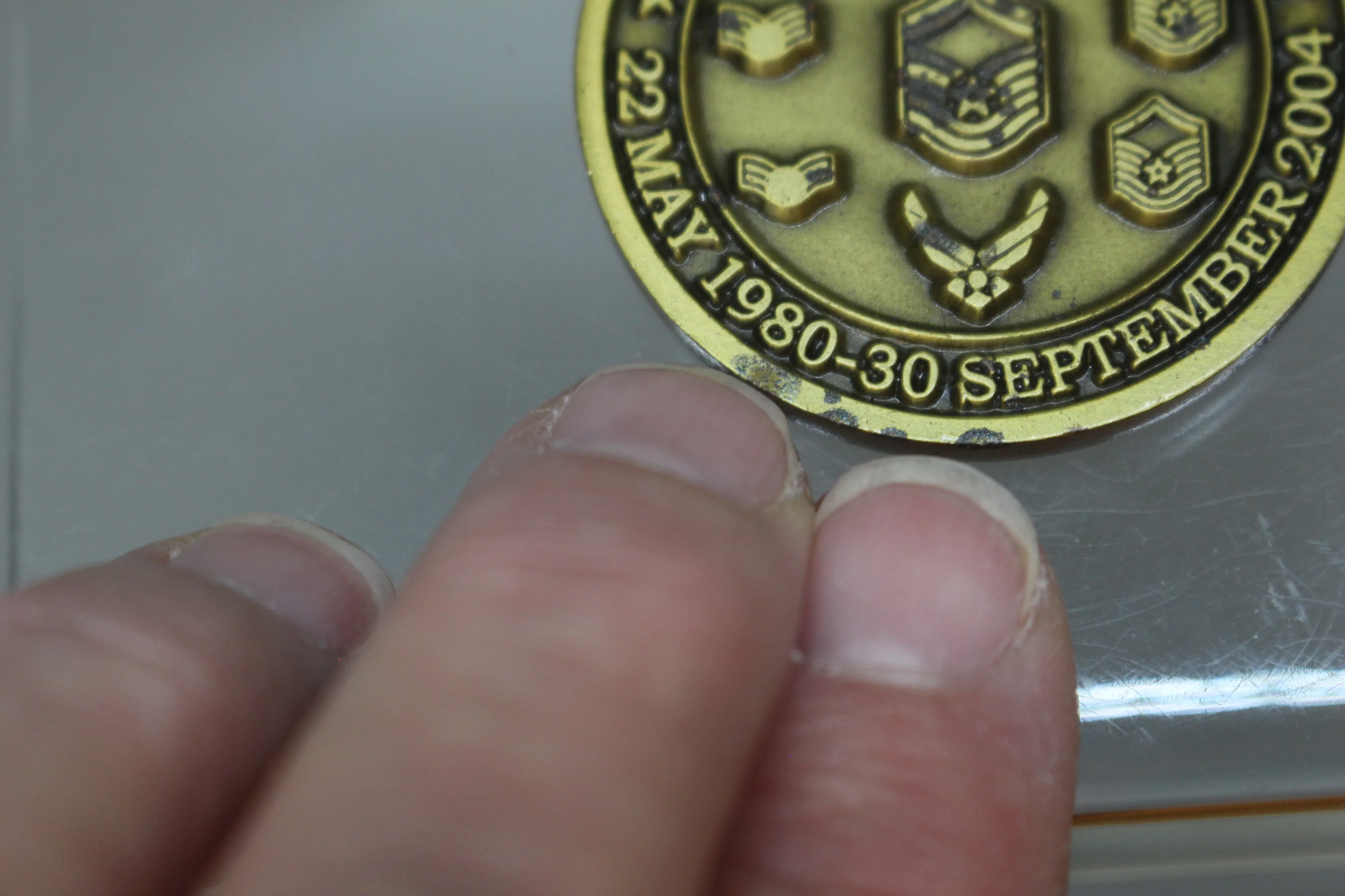 SMSGT Gary R. Ladd Challenge Coin - May 1980 - September 2004 - Image 2