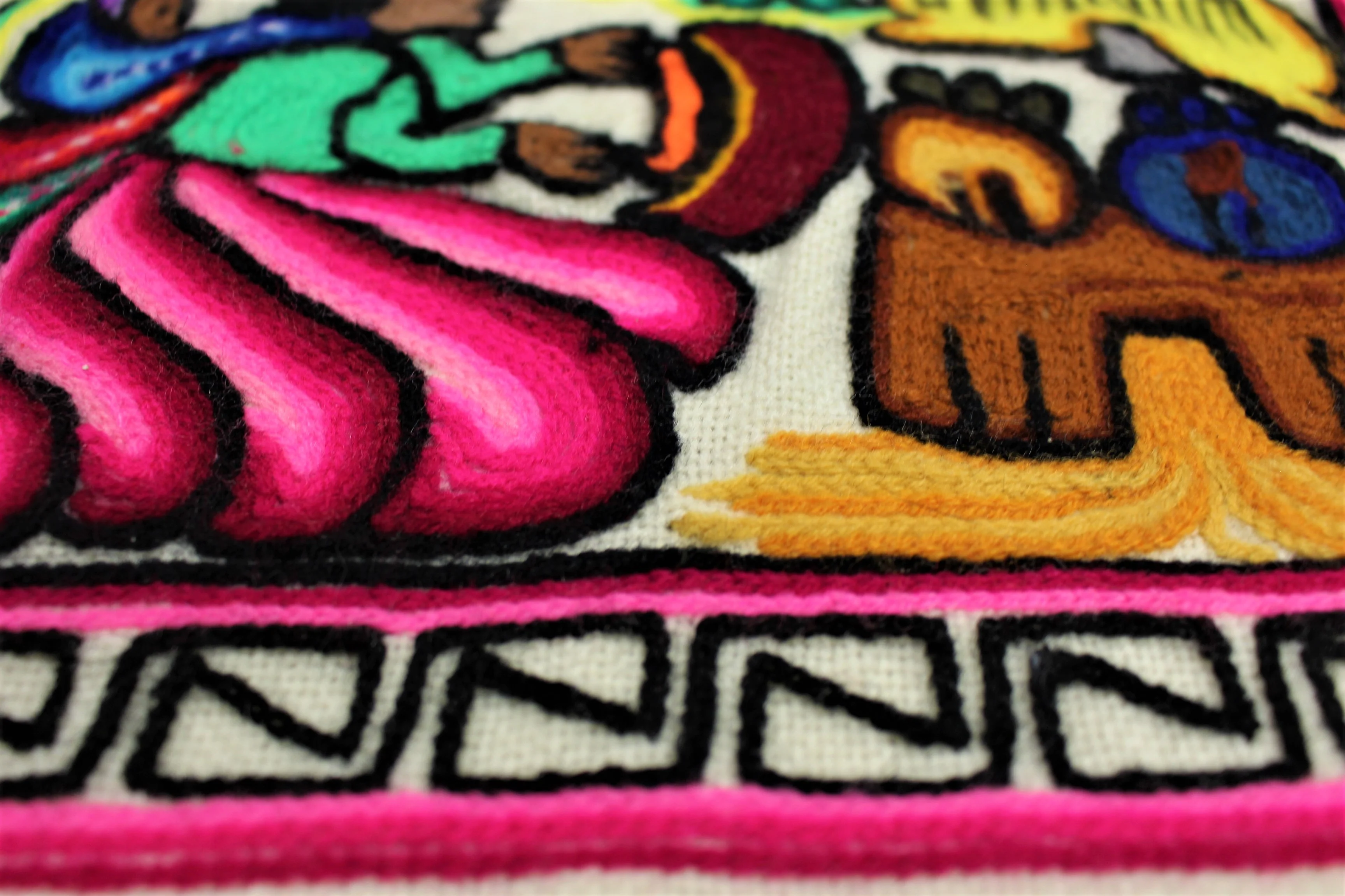 South American Themed Decorative Folk Art Inspired Needle Work Case Cover - Image 2