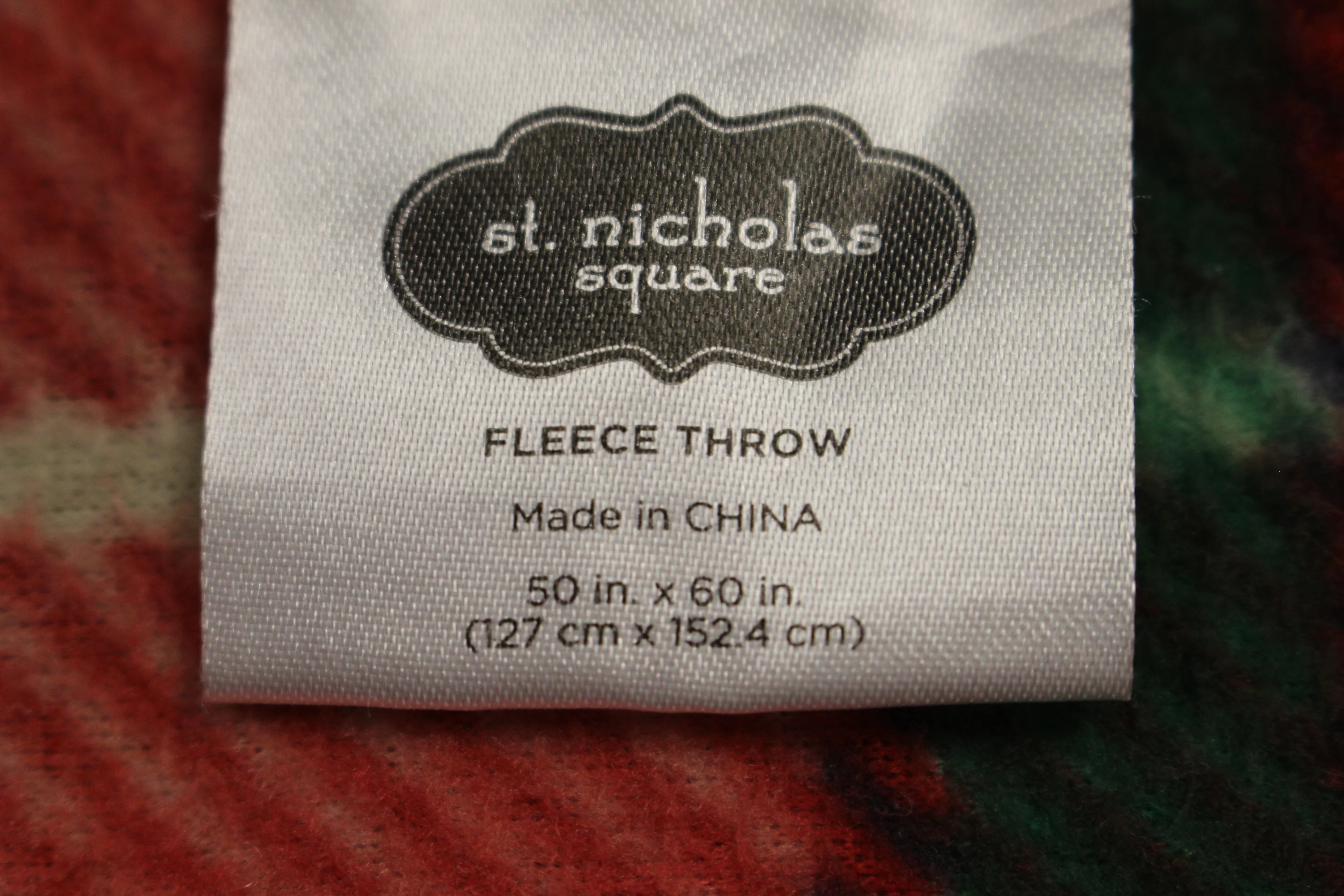 St. Nicholas Square Plaid Fleece Throw - 50" x 60" - Used - Image 4