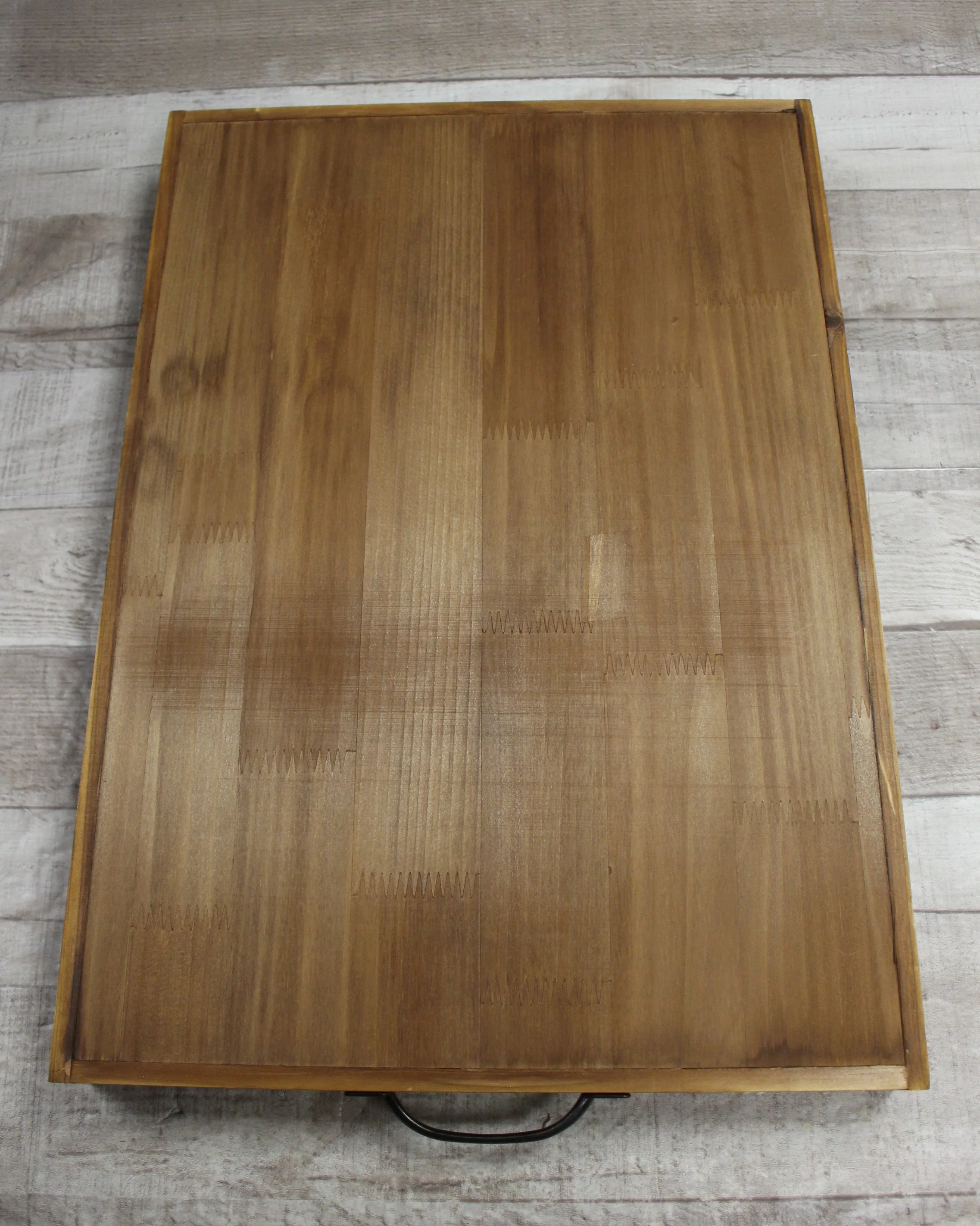Stained Wood Serving Tray - Brown - New - Image 3
