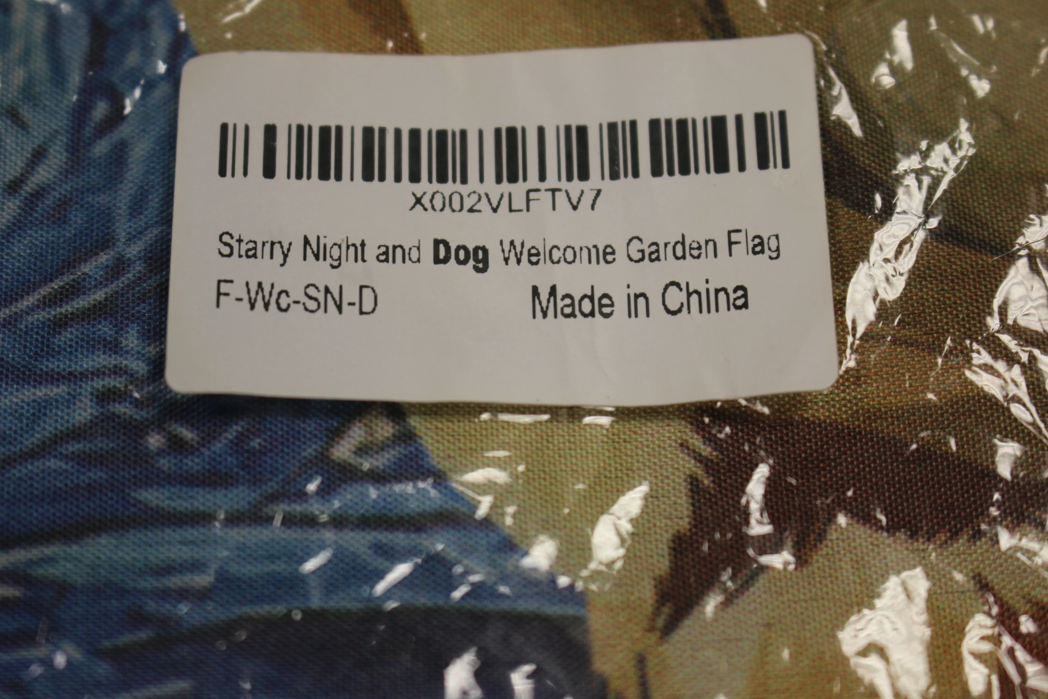 Starry Night and Dog Welcome Garden Flag - 12" x 18" - New - Image 3