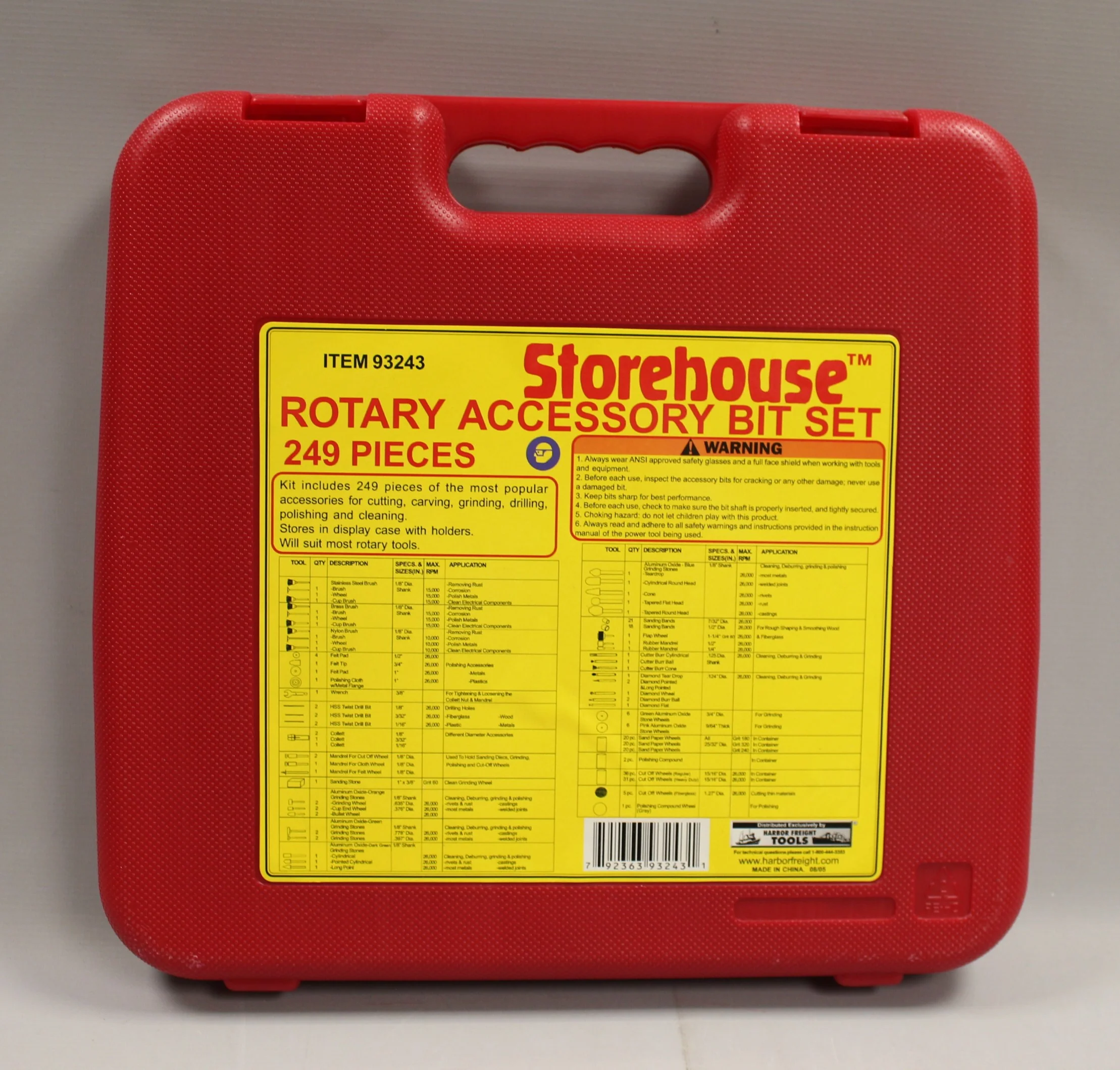 Storehouse 249 Piece Rotary Tool Accessory Set - 93243 - New - Image 3