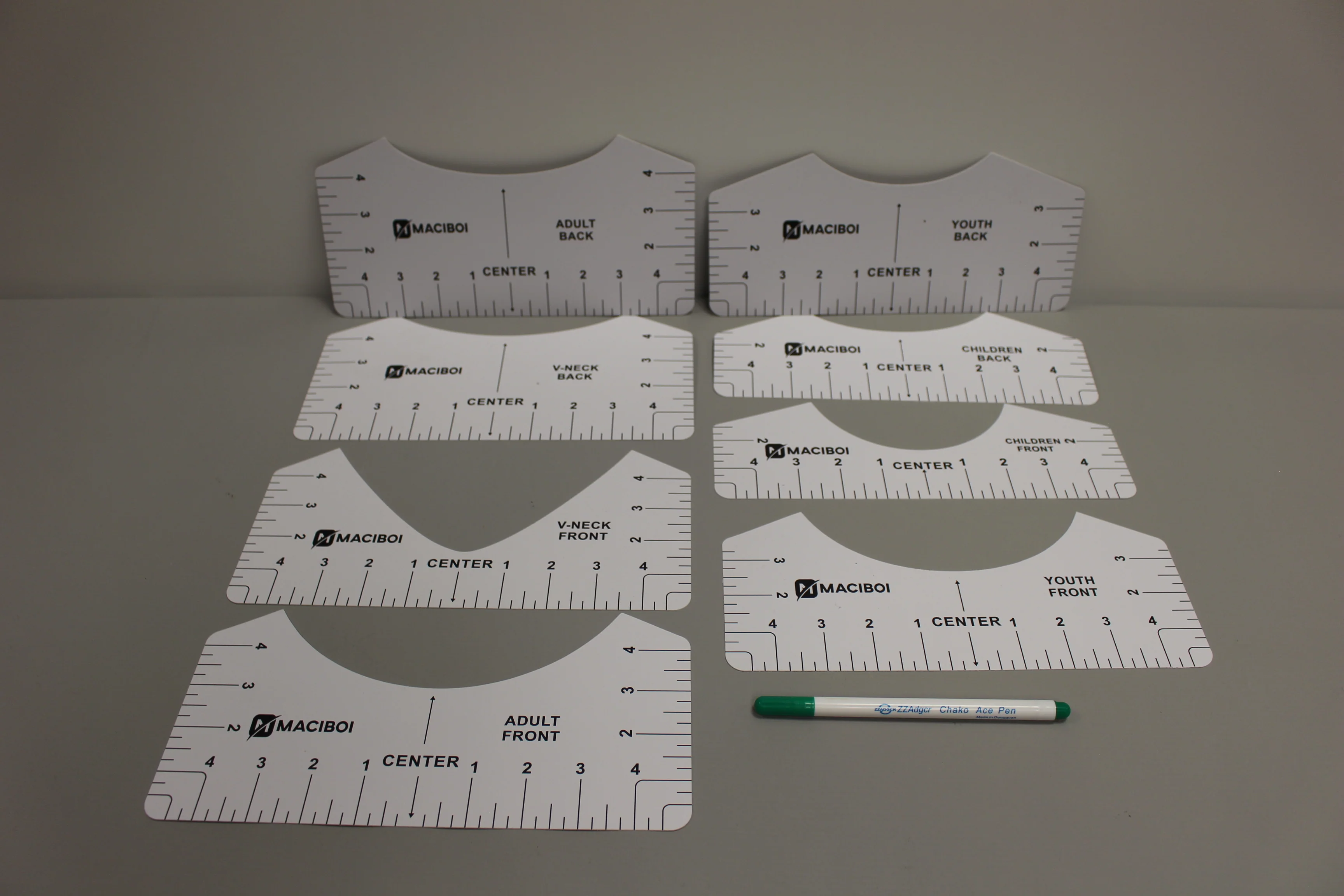 T-Shirt Ruler Guide Measurement Tool - 8 pieces - New