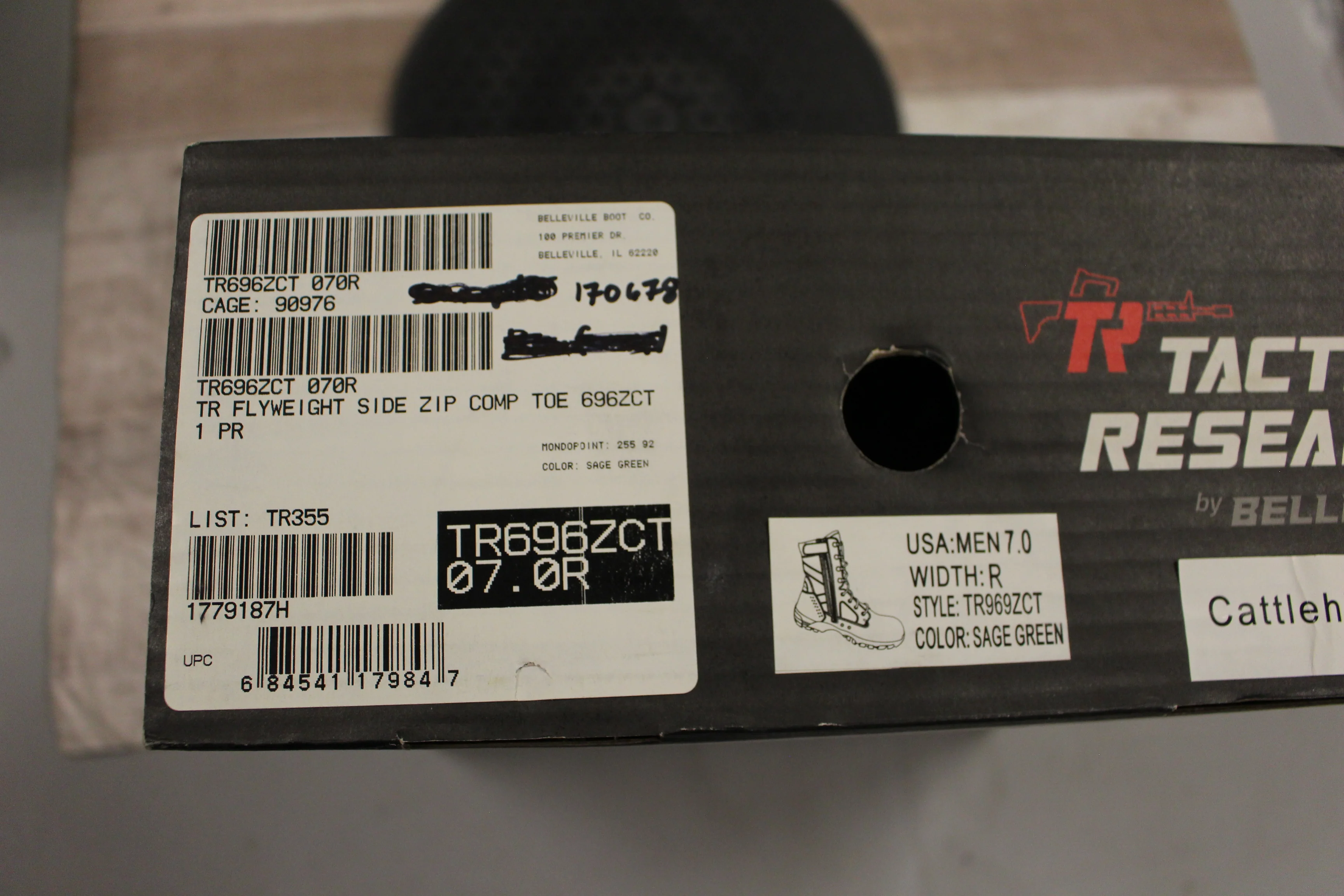 Tactical Research TR696ZCT 8" Flyweight Composite Toe Garrison Boot Size 7R -New - Image 7