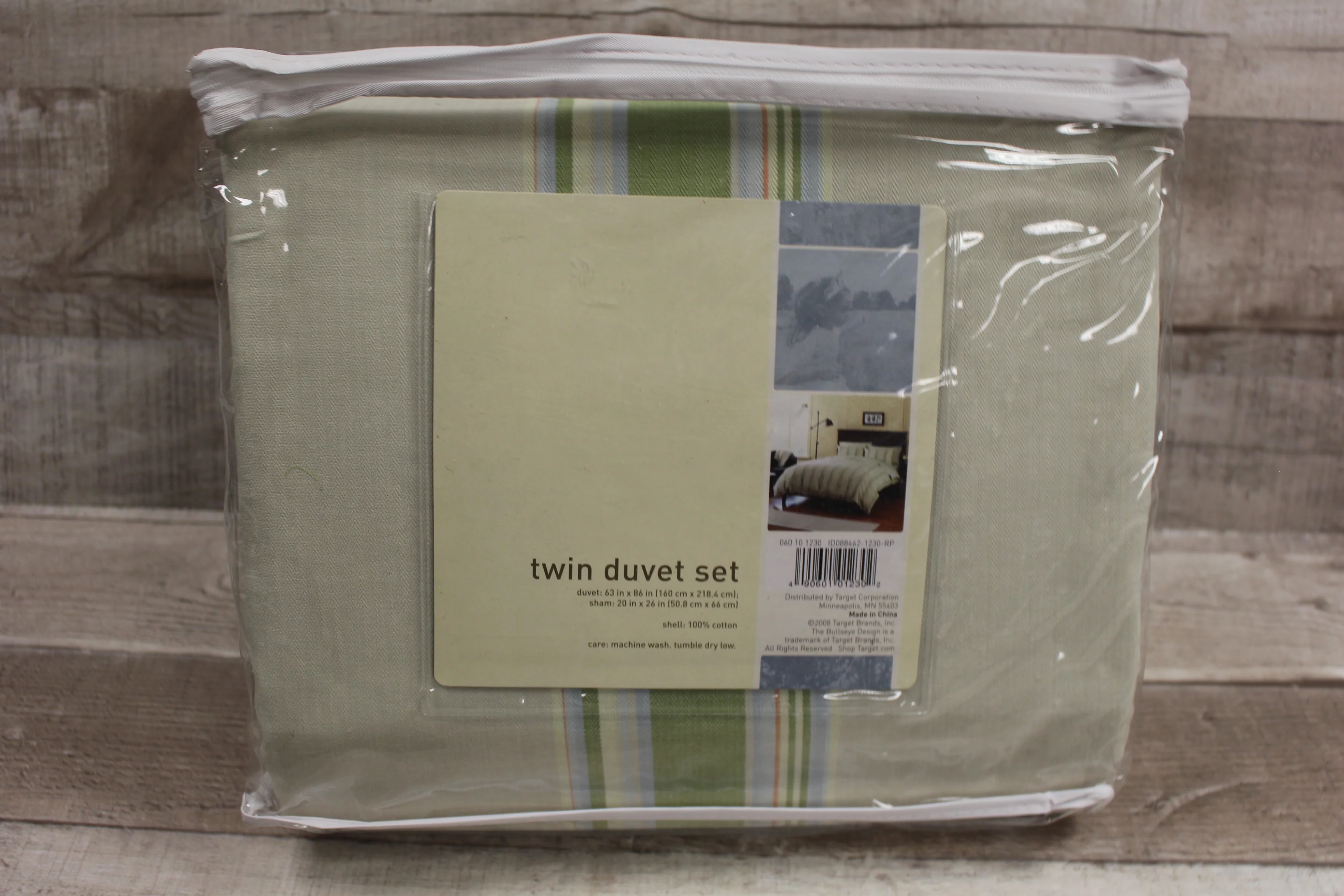 Target Casual Home Twin Duvet Set - 100 Percent Cotton - Striped - New - Image 2